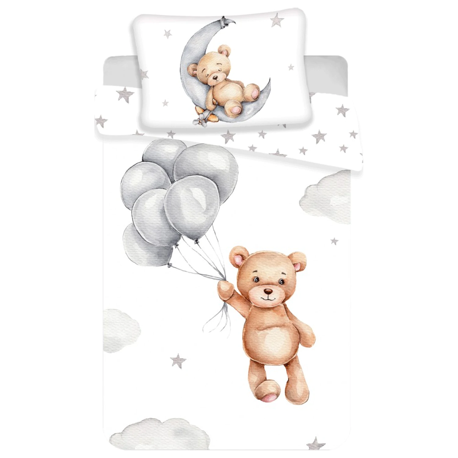 Maci Teddy Balloon Dětský povlak na peřinu pro předškoláky Sada fotografii produktu