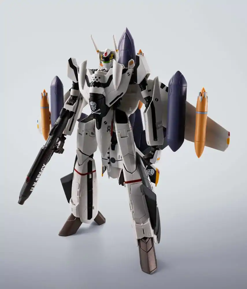 Macross 7 Hi-Metal R Akční figurka VF-0S Phoenix (Roy Focker Use) & QF-2200D-B Ghost Set 14 cm fotografii produktu