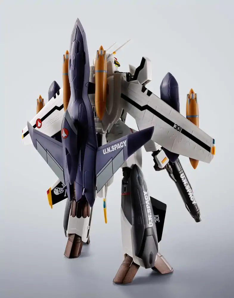 Macross 7 Hi-Metal R Akční figurka VF-0S Phoenix (Roy Focker Use) & QF-2200D-B Ghost Set 14 cm fotografii produktu