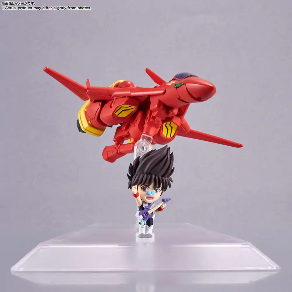 Macross 7 Malý Set Vozidla a Akční Figurka VF-19 Custom Fire Valkyrie s Basara Nekki 11 cm fotografii produktu