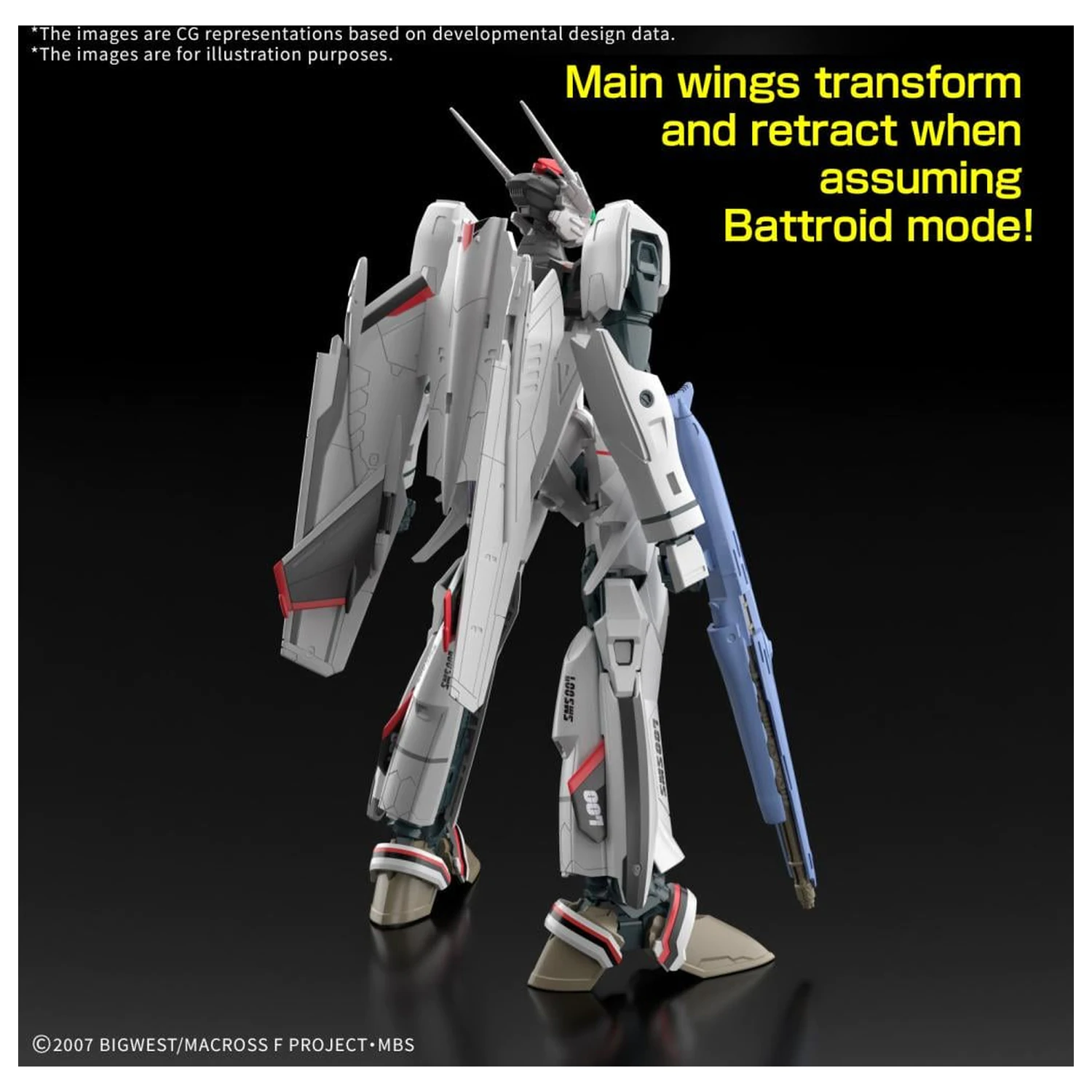 Macross HG 1/100 VF-25F Messiah Valkyrie Alto Custom Model Kit fotografii produktu
