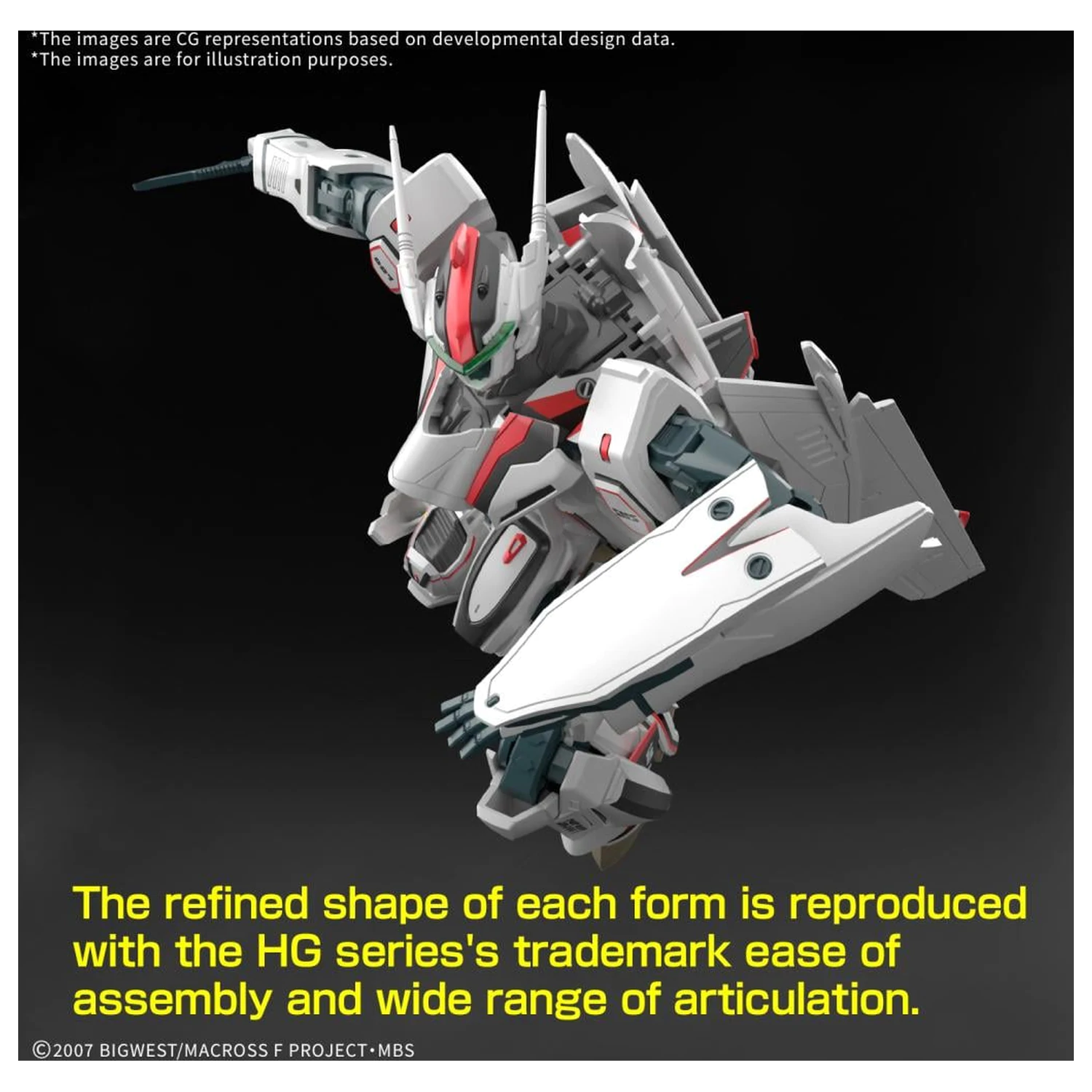 Macross HG 1/100 VF-25F Messiah Valkyrie Alto Custom Model Kit fotografii produktu