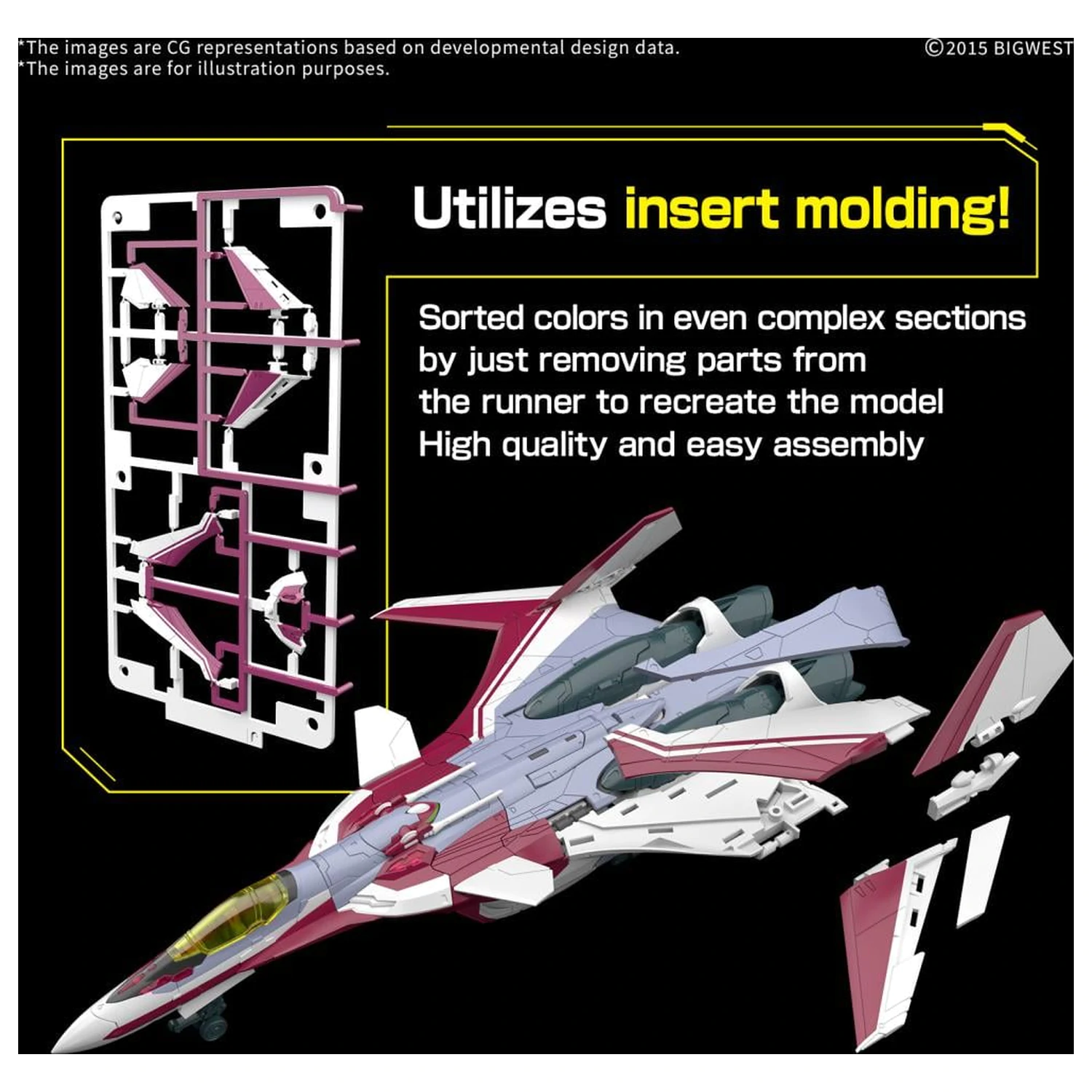 Macross HG 1/100 VF-31C Siegfried (Farina Jenius) Deluxe modelová stavebnice fotografii produktu