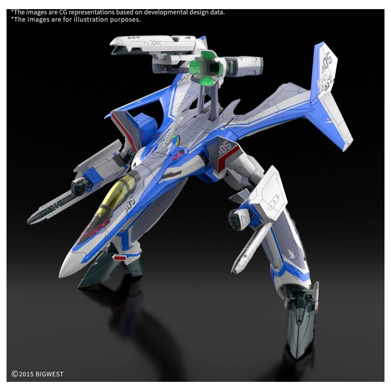 Macross HG 1/100 VF-31J Siegfried (Hayate Immelmann Use) Model Kit fotografii produktu