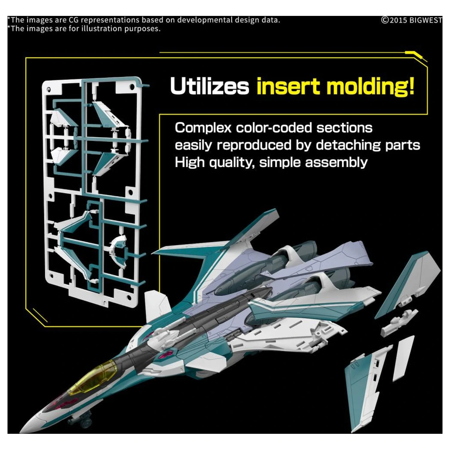 Macross HG 1/100 VF-31S Siegfried (Arad Moders Use) Model Stavebnice fotografii produktu