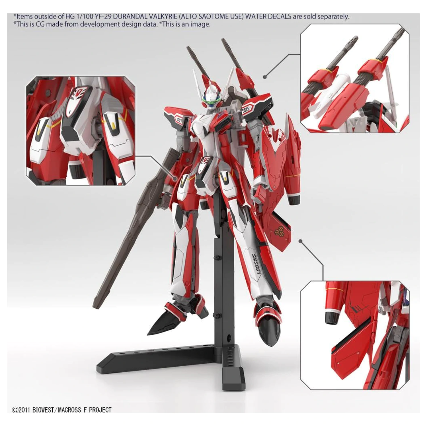 MACROSS HG 1/100 YF-29 Durandal Valkyrie obtisky pro Model Kit fotografii produktu