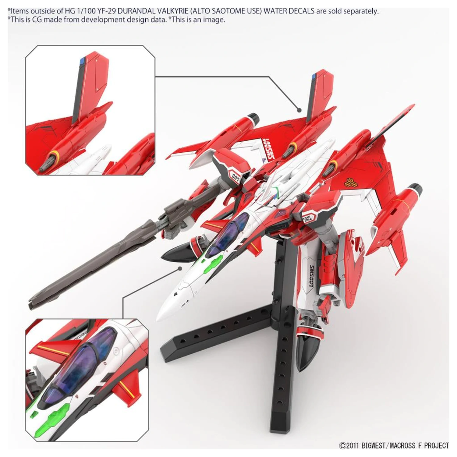 MACROSS HG 1/100 YF-29 Durandal Valkyrie obtisky pro Model Kit fotografii produktu
