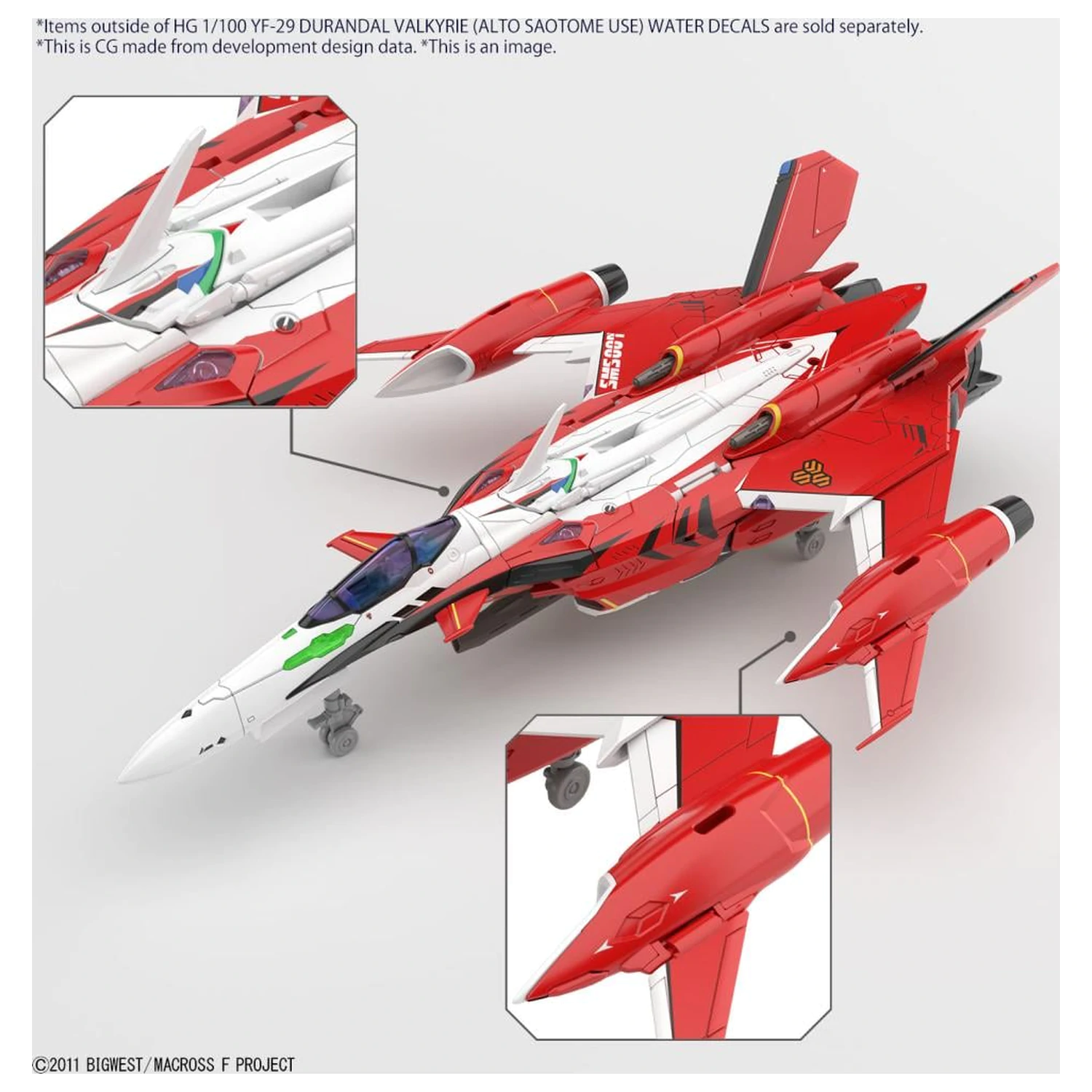 MACROSS HG 1/100 YF-29 Durandal Valkyrie obtisky pro Model Kit fotografii produktu