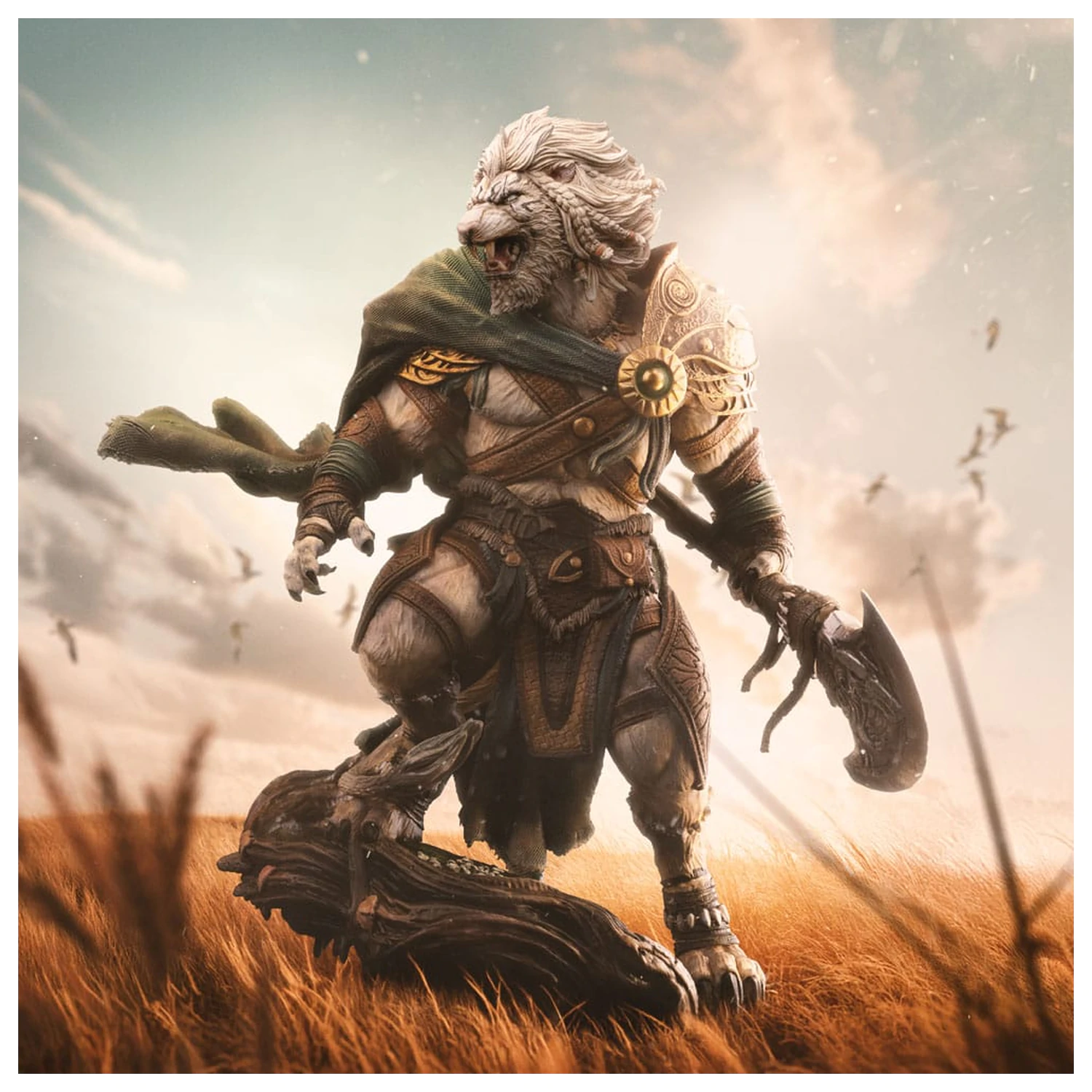 Magic The Gathering Art Scale Socha 1/10 Ajani Goldmane 26 cm fotografii produktu