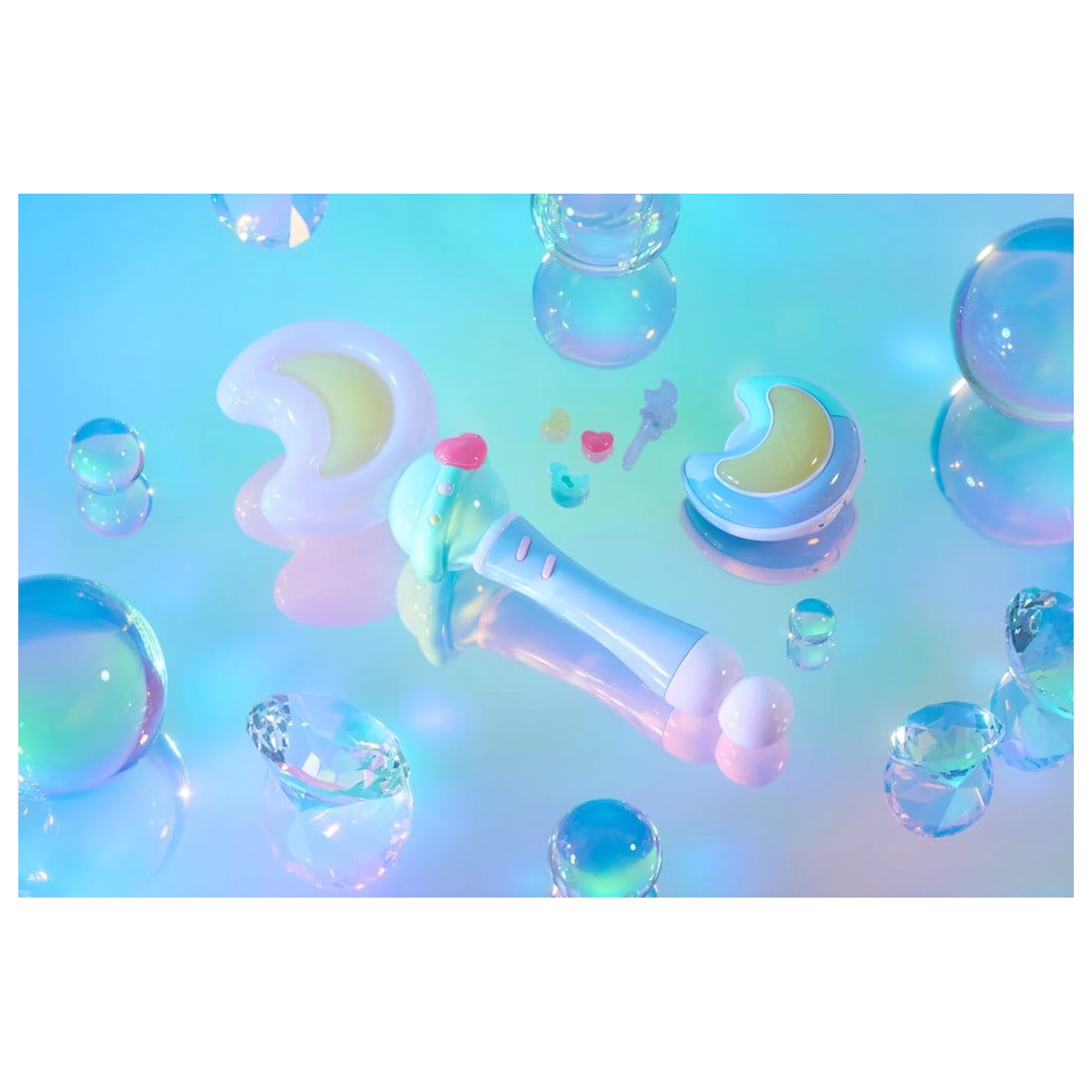 Magical Sisters Lulutto Lilly Proplica replika Moontoneoneon & GlassHeart DreamPact set 25 cm fotografii produktu