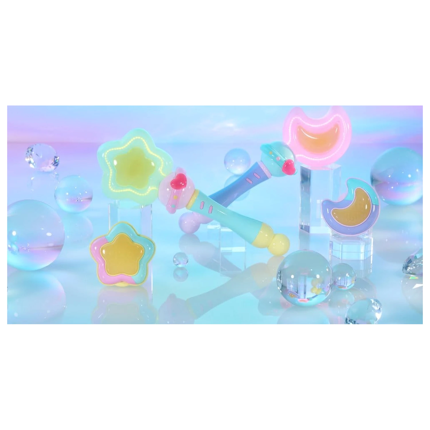 Magical Sisters Lulutto Lilly Proplica Replica Stattoneoneon & GlassHeart HopePact sada 25 cm fotografii produktu