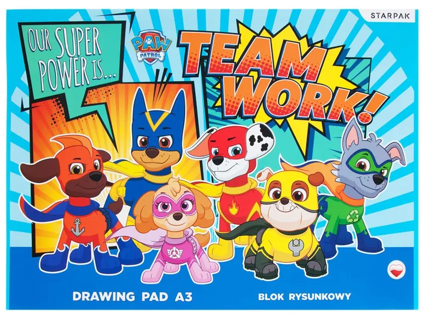 Paw Patrol Skicovací blok A/3, Blok na kreslení 20 listů fotografii produktu