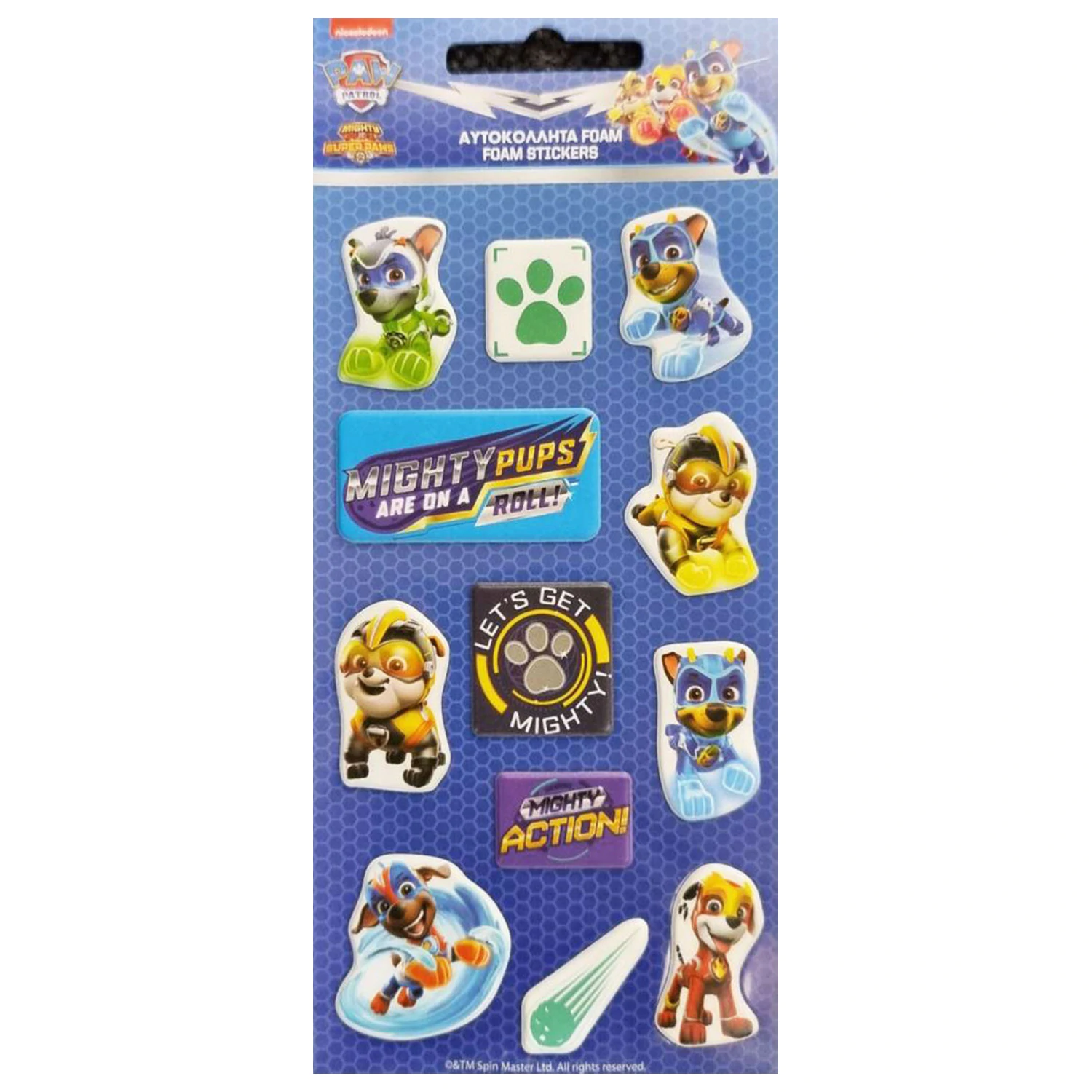 Paw Patrol Akční Puffy Sponge samolepky Set fotografii produktu