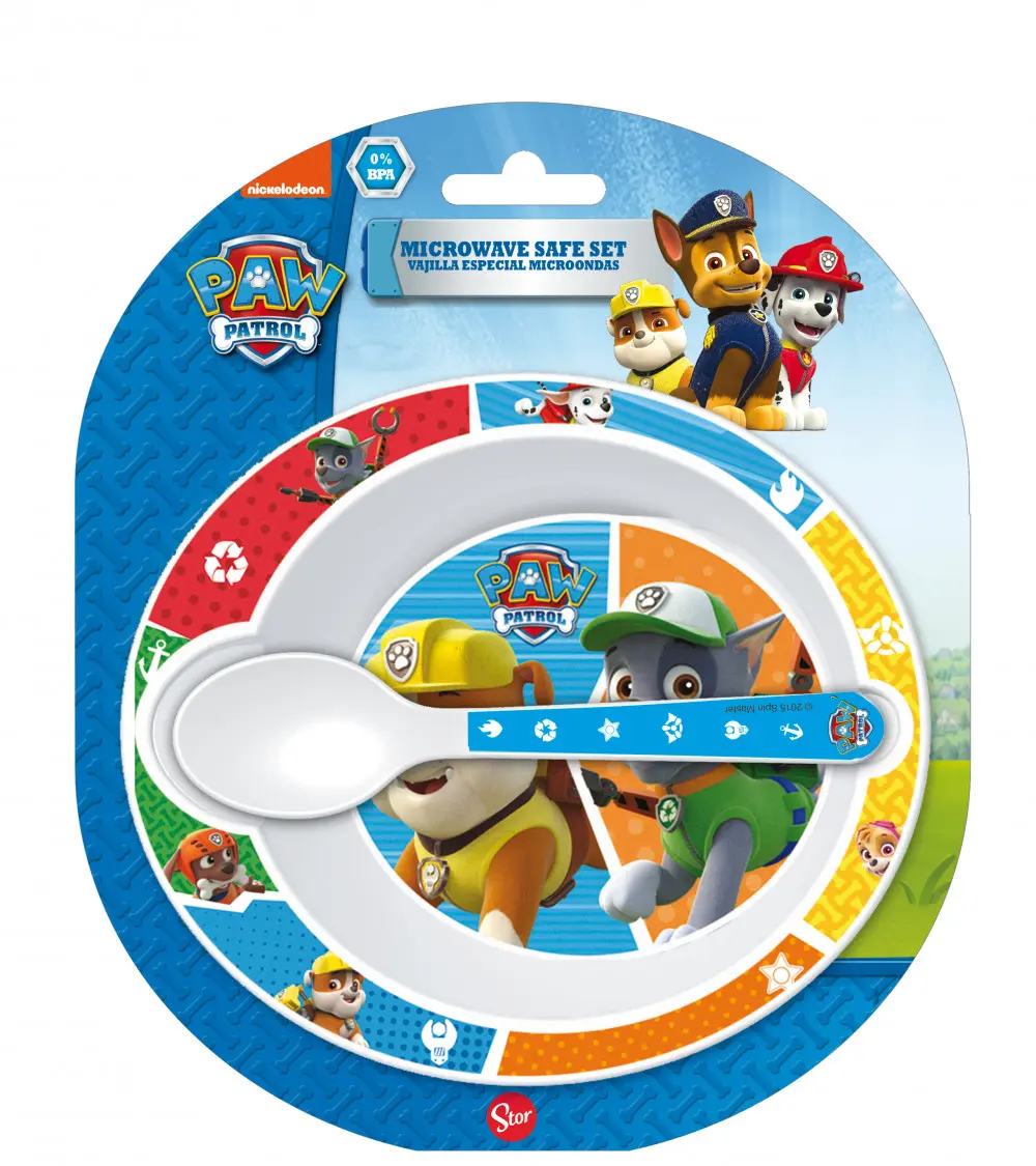 PAW Patrol Baby Mikro hluboký talíř + sada lžiček fotografii produktu