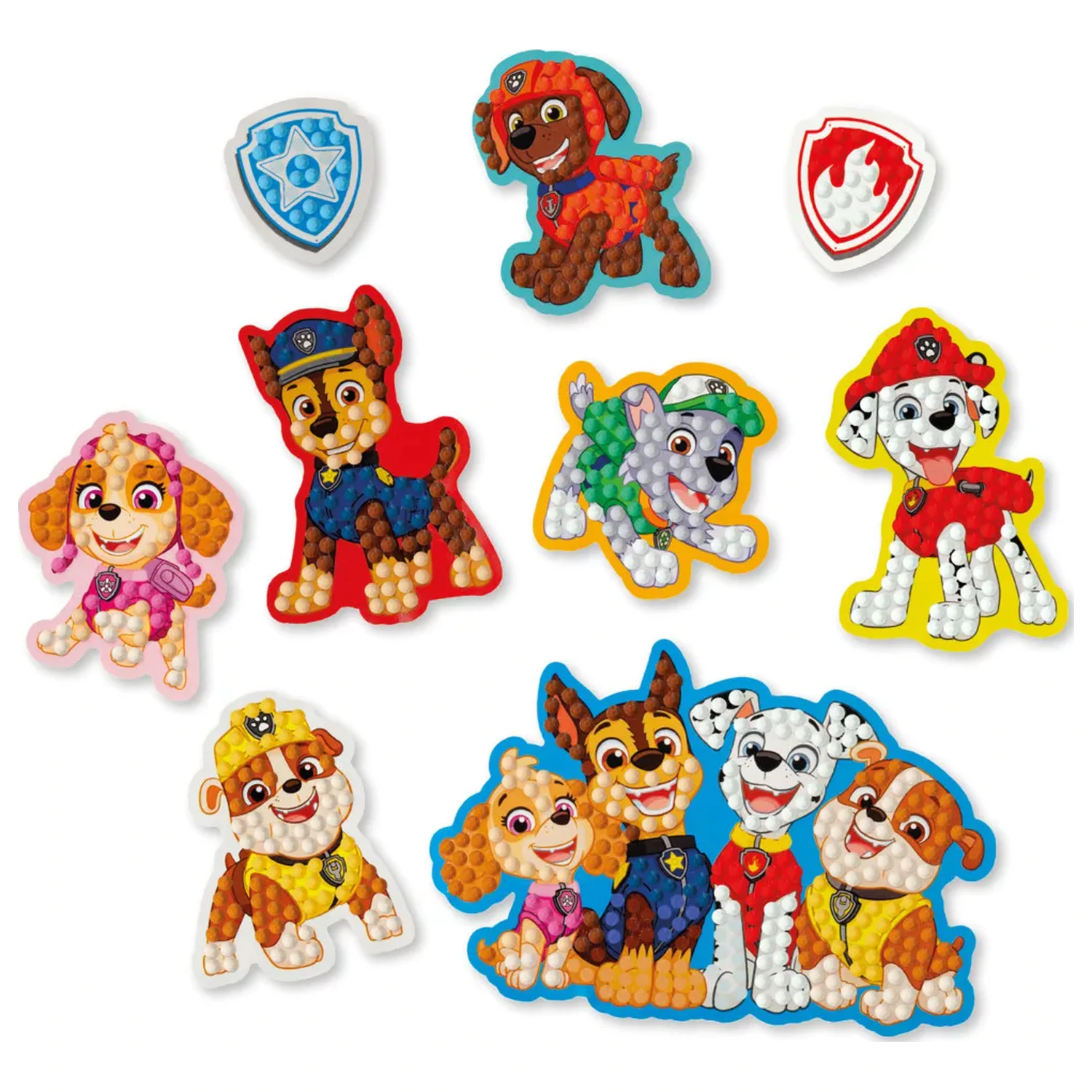 Paw Patrol Best Team diamantové malování samolepky, 9 kusů v balení fotografii produktu