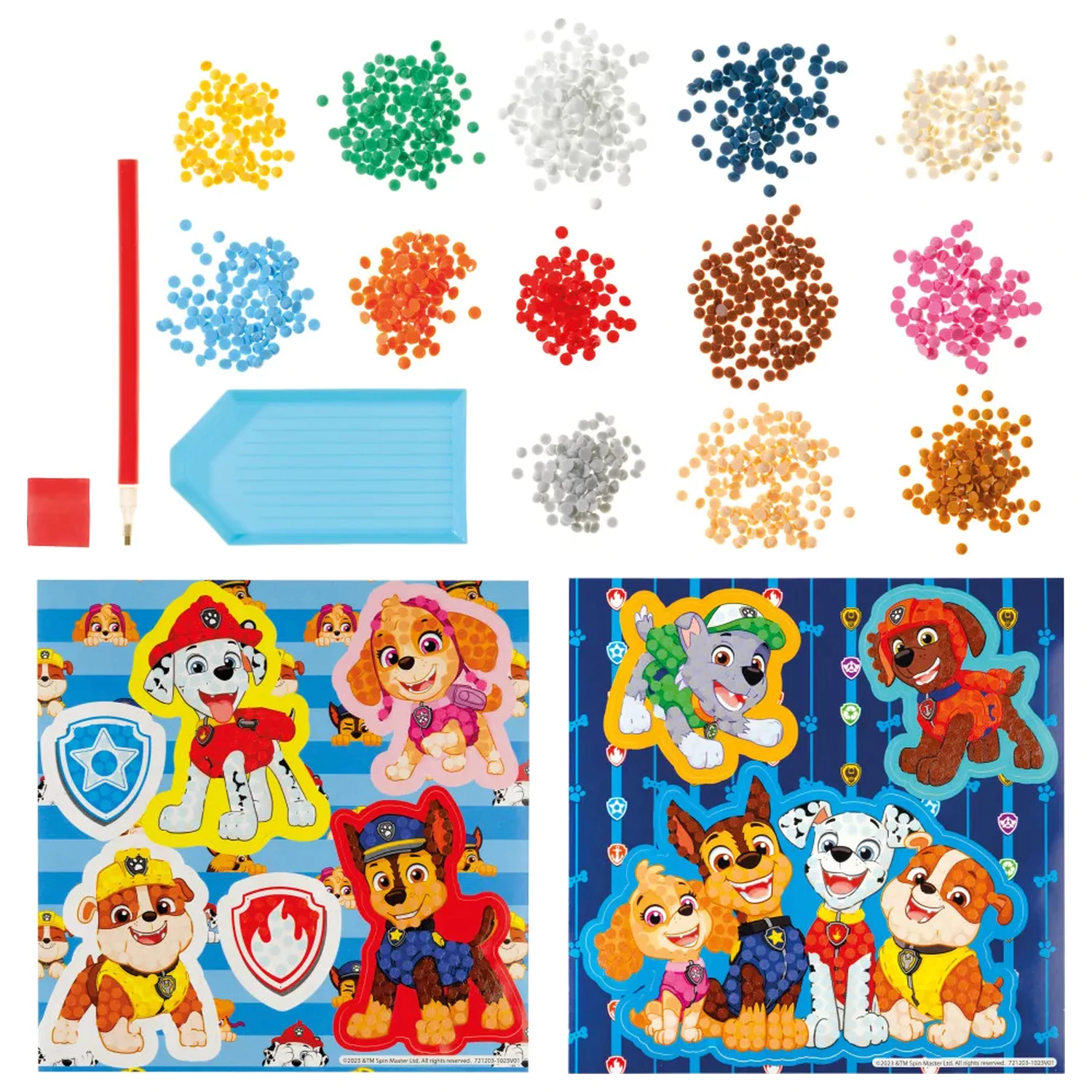 Paw Patrol Best Team diamantové malování samolepky, 9 kusů v balení fotografii produktu