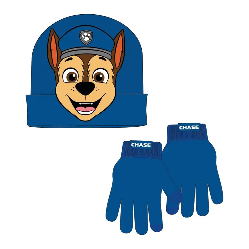 Paw Patrol Chase čepice a rukavice set fotografii produktu
