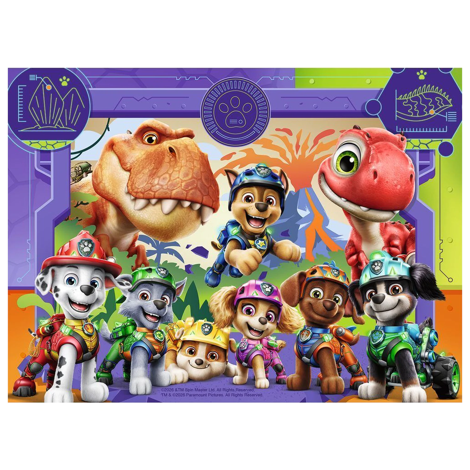 Paw Patrol Dino Movie skládačka 12-16-20-24ks fotografii produktu