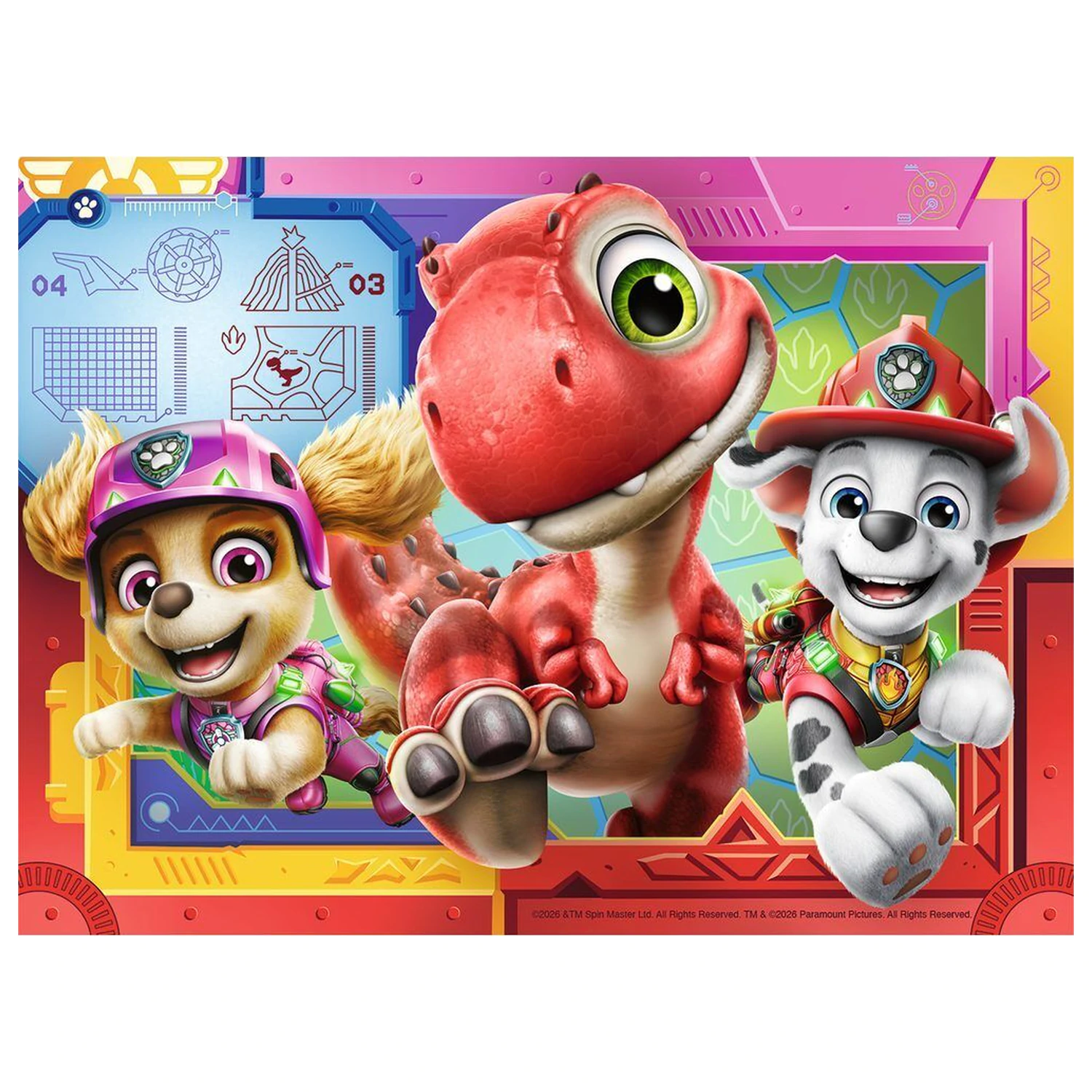 Paw Patrol Dino Movie skládačka 12-16-20-24ks fotografii produktu