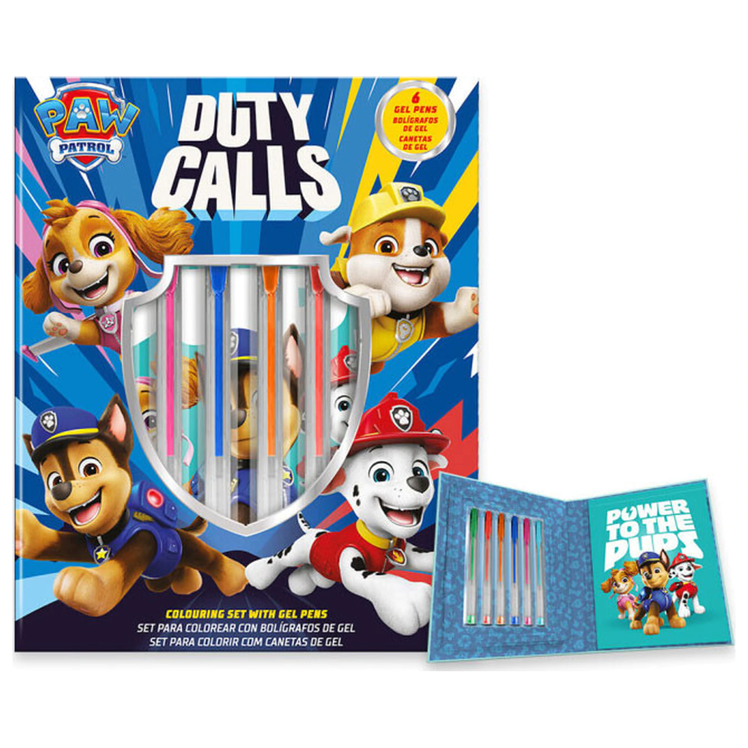 Paw Patrol Duty Calls Notebook a sada gelových per fotografii produktu