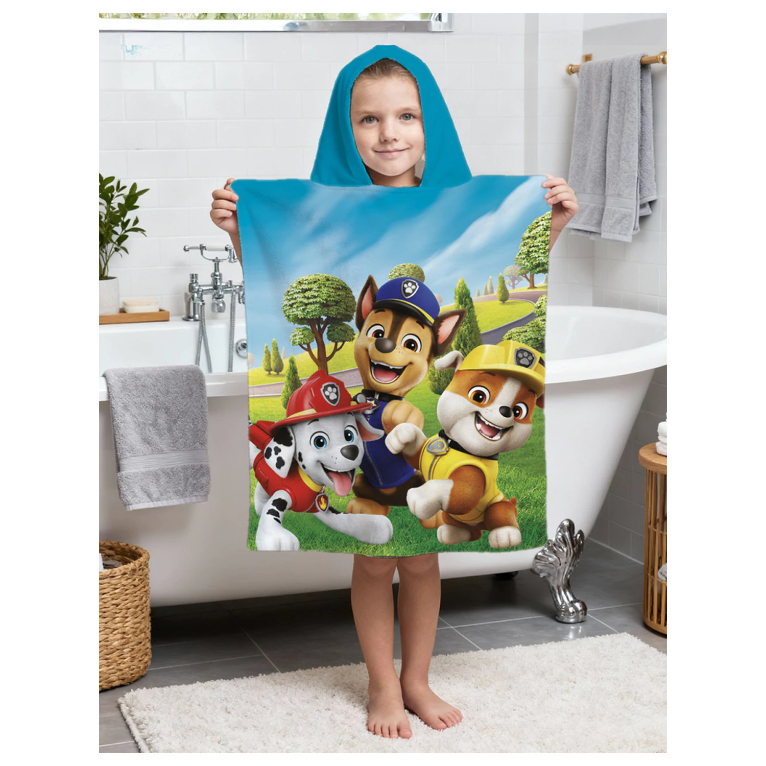 PAW Patrol Funny Day plážová osuška pončo 50x115cm fotografii produktu