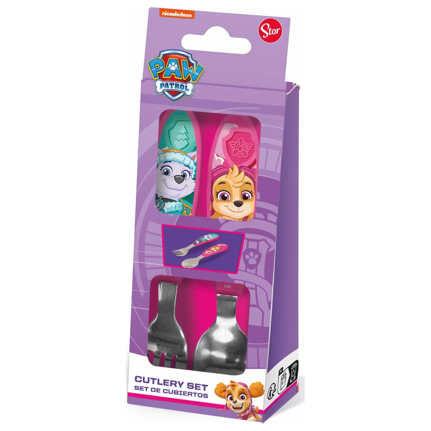 Paw Patrol Girl Superpowers kovová ergonomická sada příborů – 2 kusy fotografii produktu