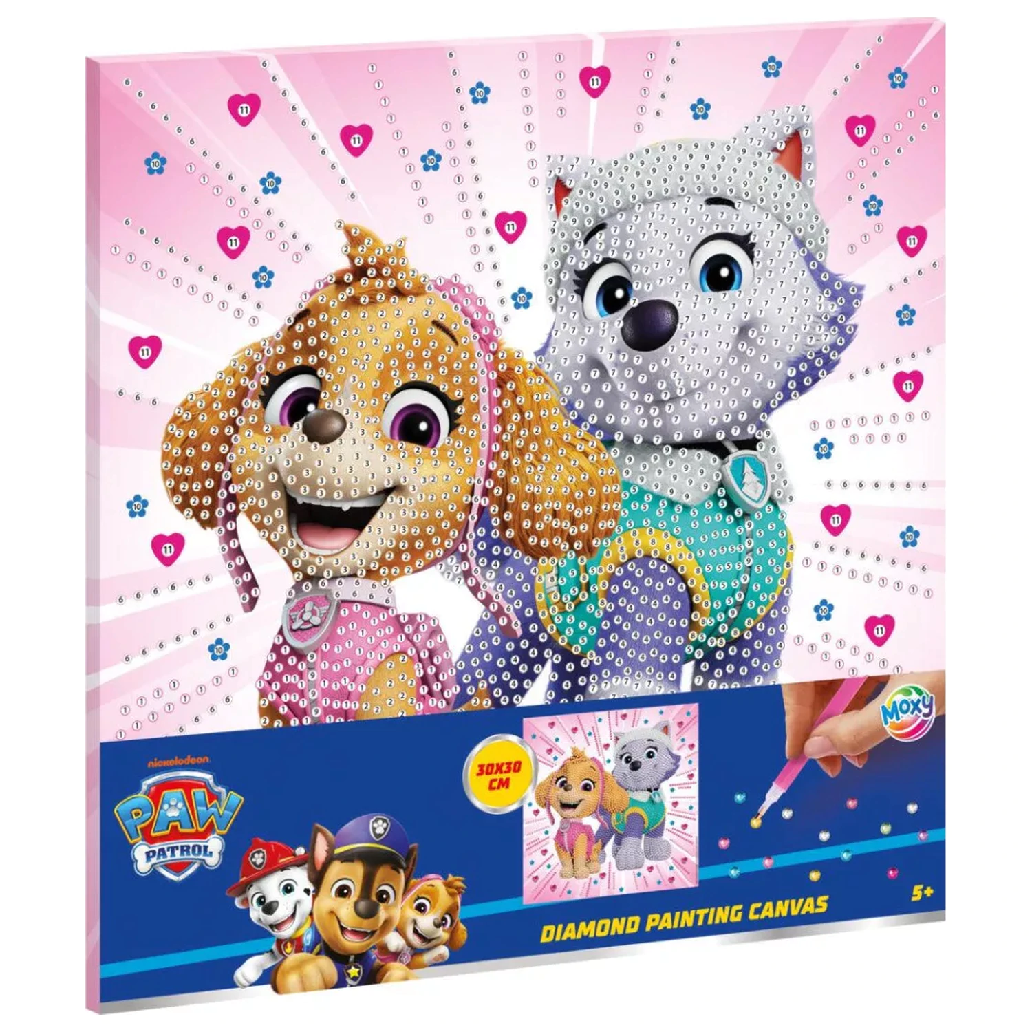 Paw Patrol Girls Power Sada na diamantové malování na plátně 30x30 cm fotografii produktu