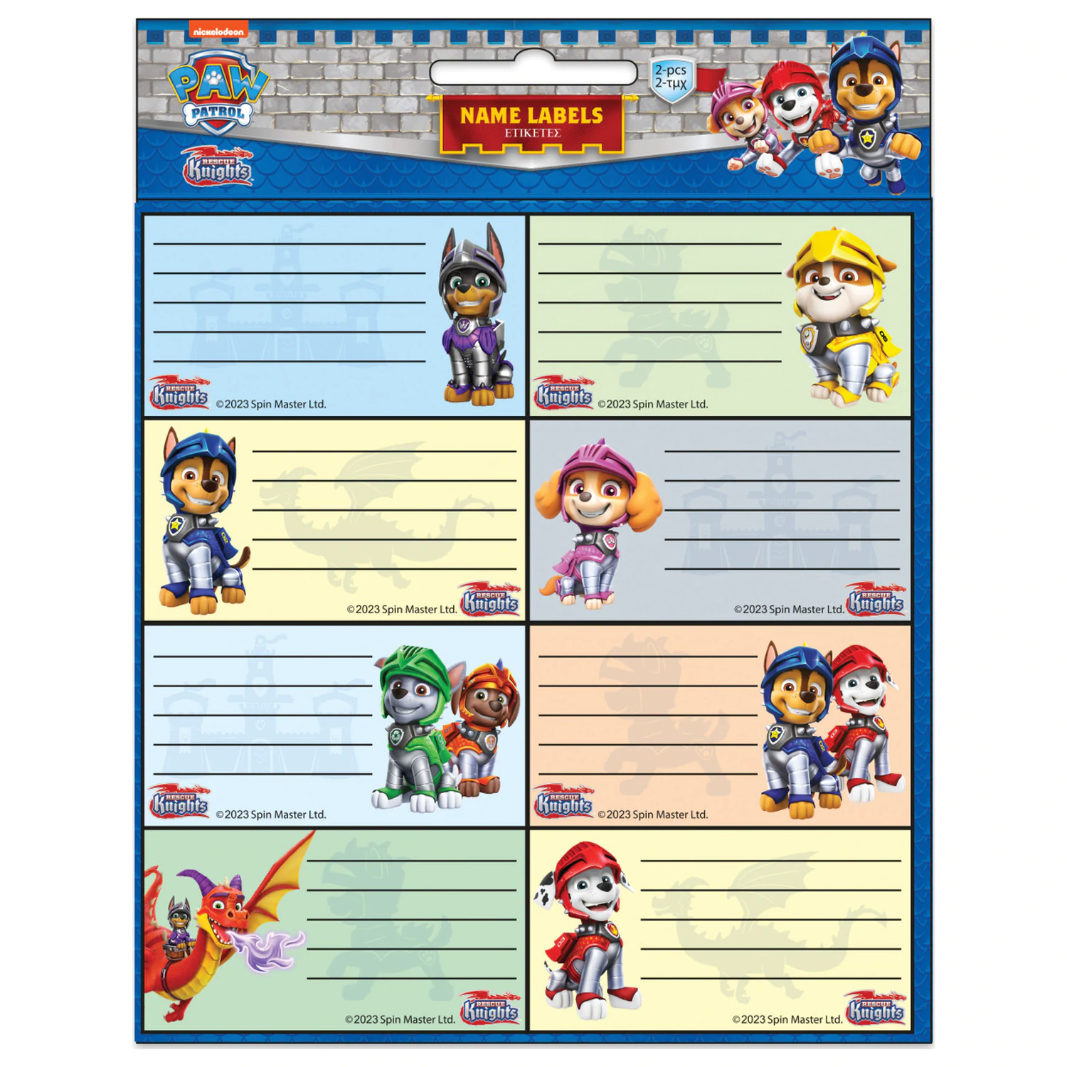 Paw Patrol Knights samolepka na zápisník 16 ks fotografii produktu
