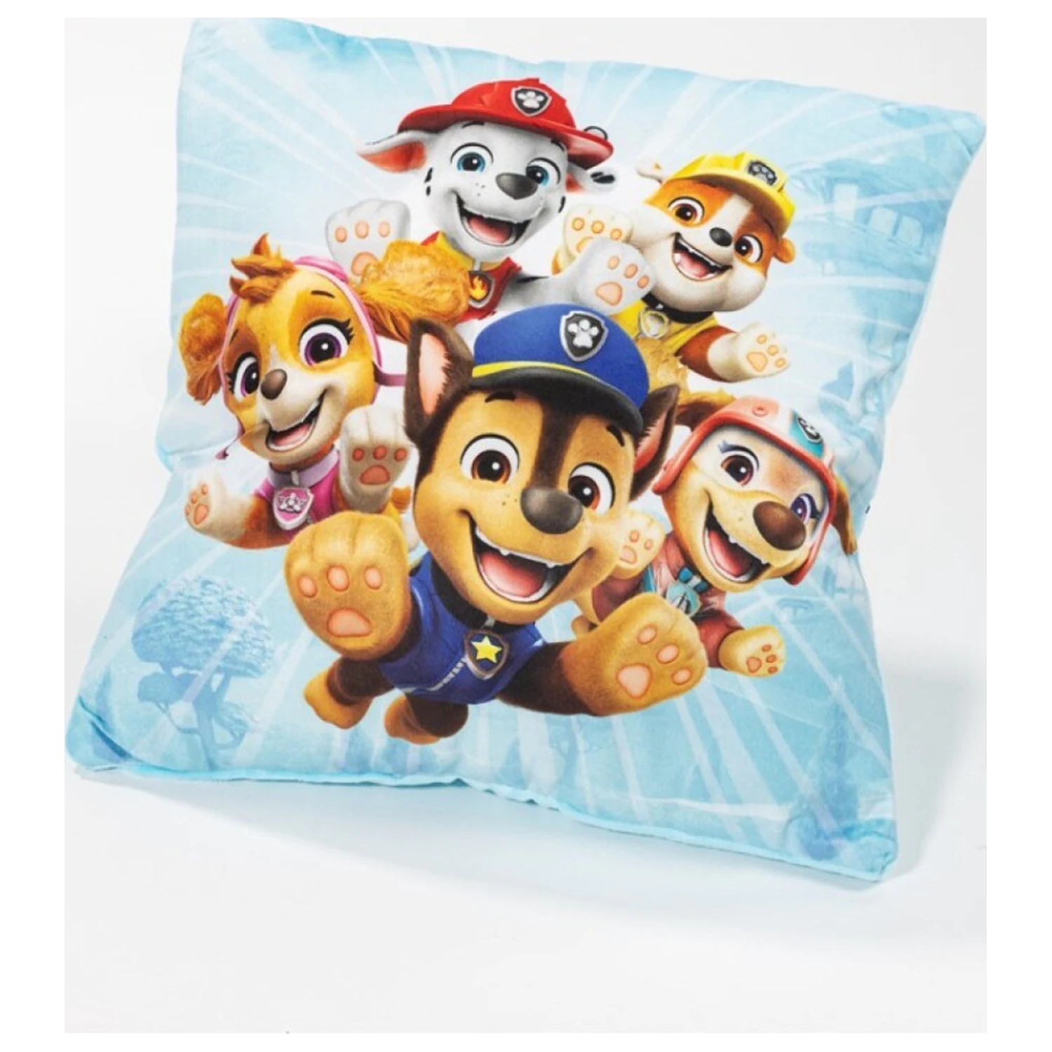 Paw Patrol Let's Go polštář, dekorační polštář s odnímatelným potahem 35x35 cm fotografii produktu