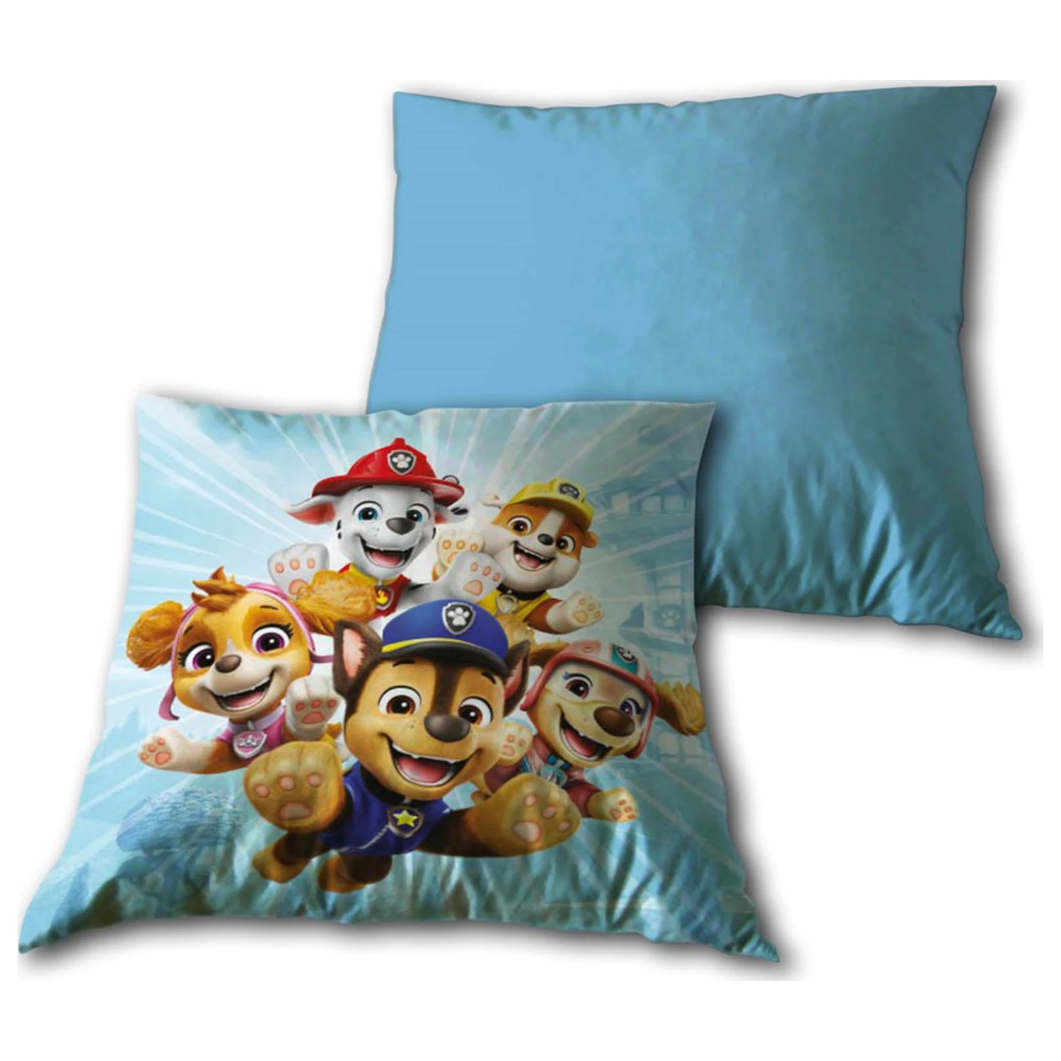 Paw Patrol Let's Go polštář, dekorační polštář s odnímatelným potahem 35x35 cm fotografii produktu