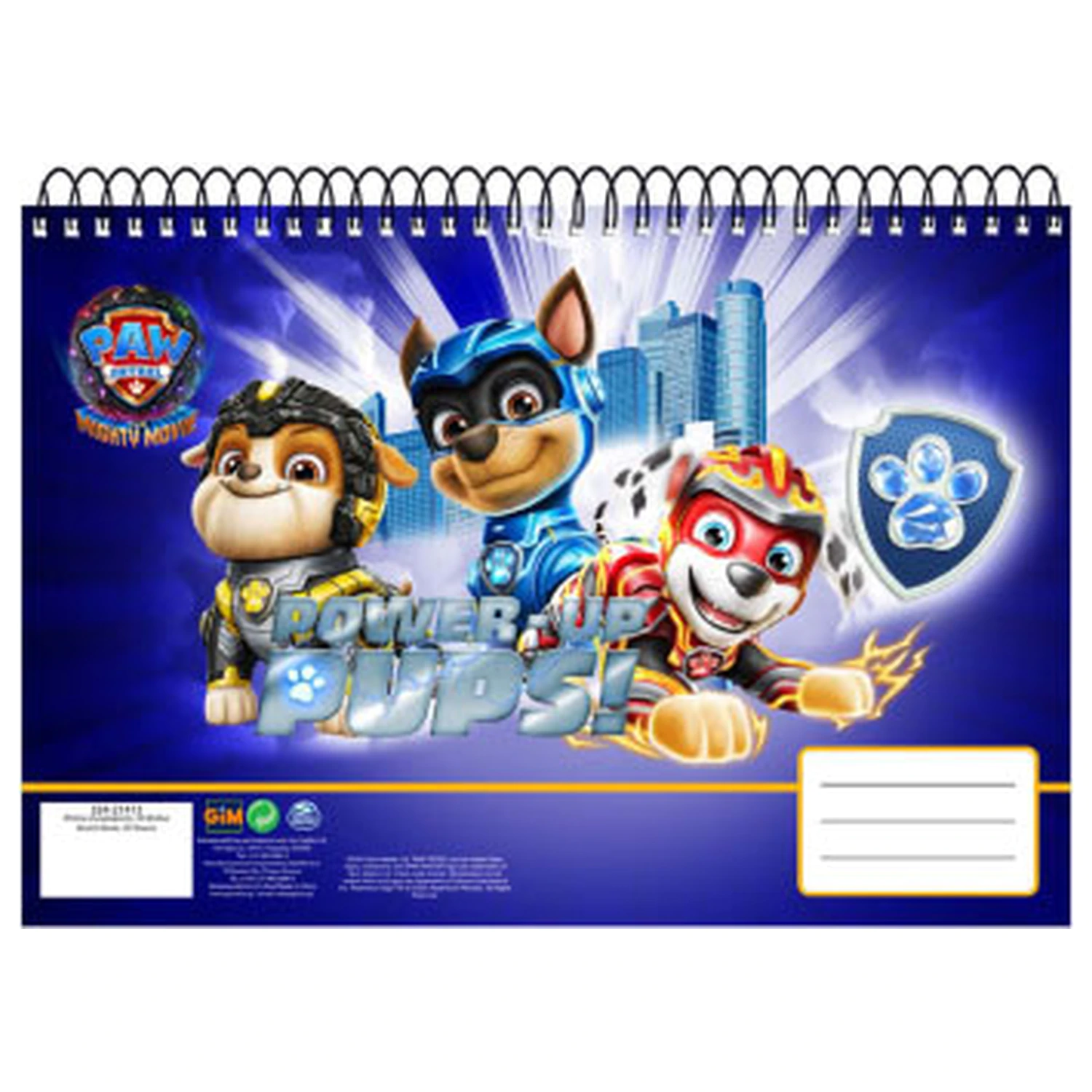 Paw Patrol Power Up A/4 spirálový skicář, 30 listů fotografii produktu