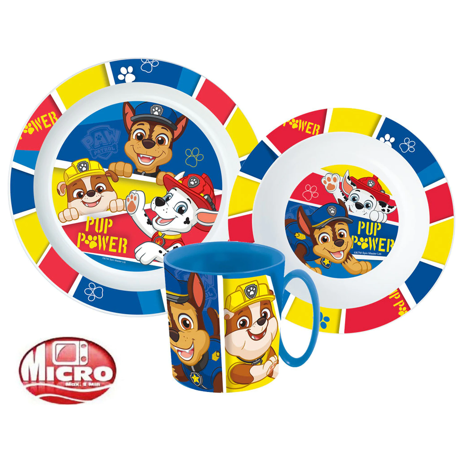 PAW Patrol Pup Power jídelní souprava, mikroplastová sada s hrnkem fotografii produktu