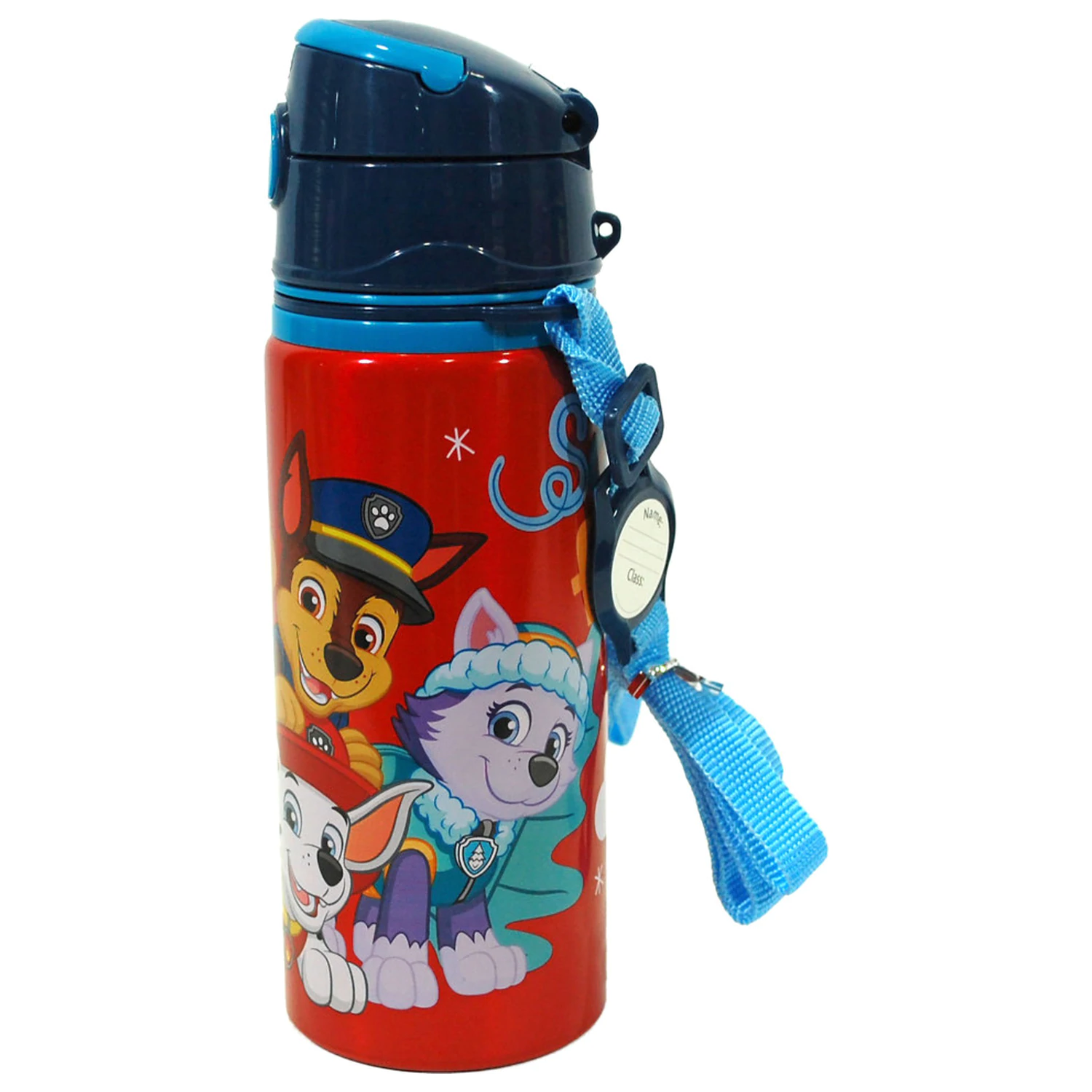 Paw Patrol Červená hliníková lahev na pití s brčkem a háčkem 600 ml fotografii produktu