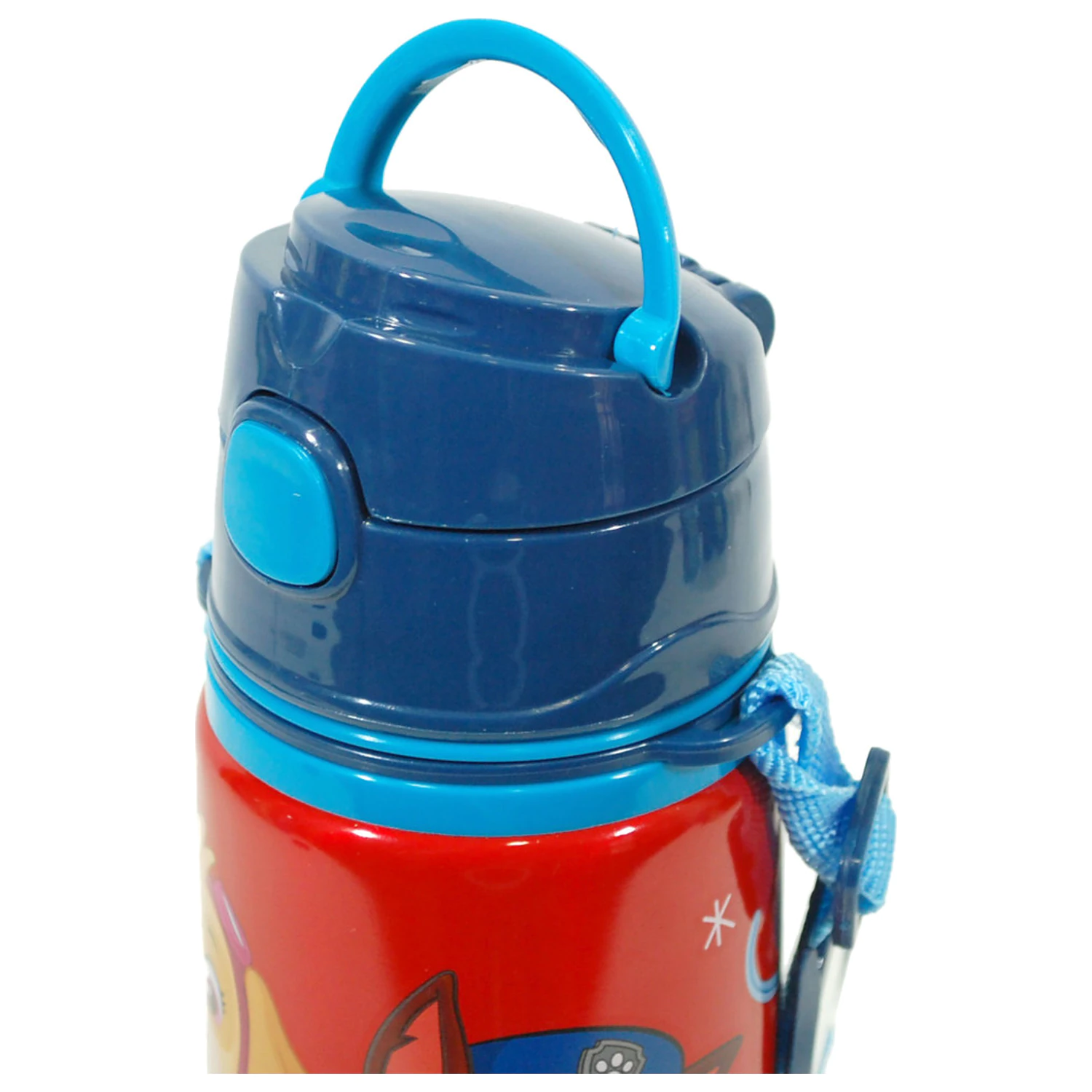 Paw Patrol Červená hliníková lahev na pití s brčkem a háčkem 600 ml fotografii produktu