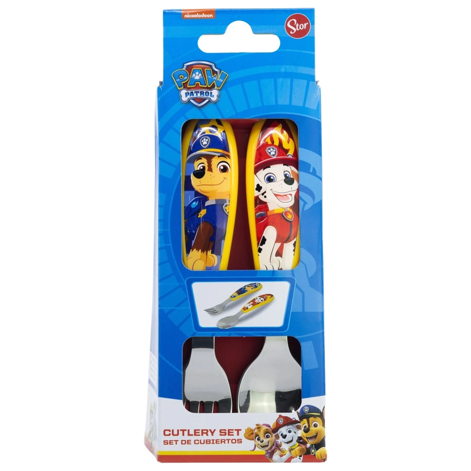 PAW Patrol Rescue Pups kovová ergonomická jídelní sada - 2 kusy fotografii produktu