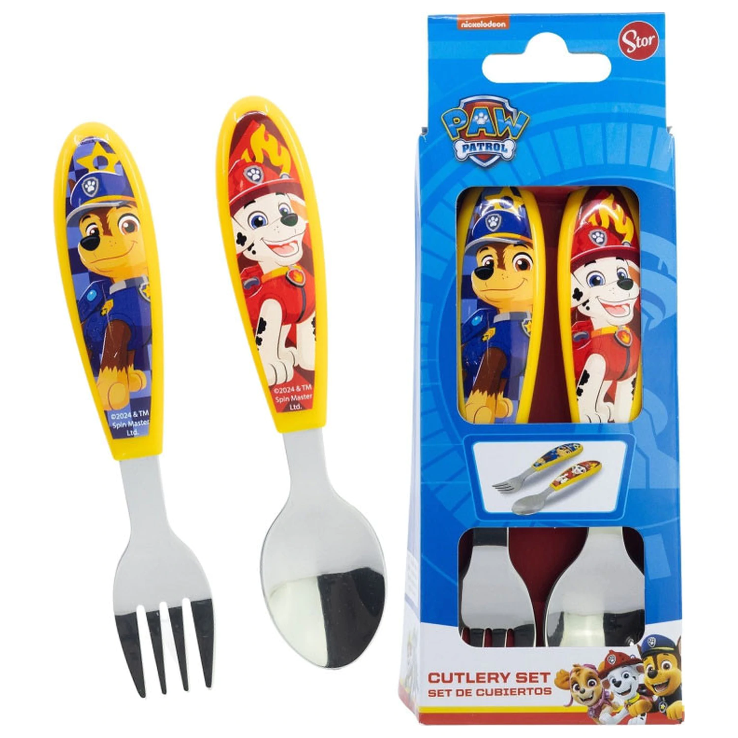 PAW Patrol Rescue Pups kovová ergonomická jídelní sada - 2 kusy fotografii produktu