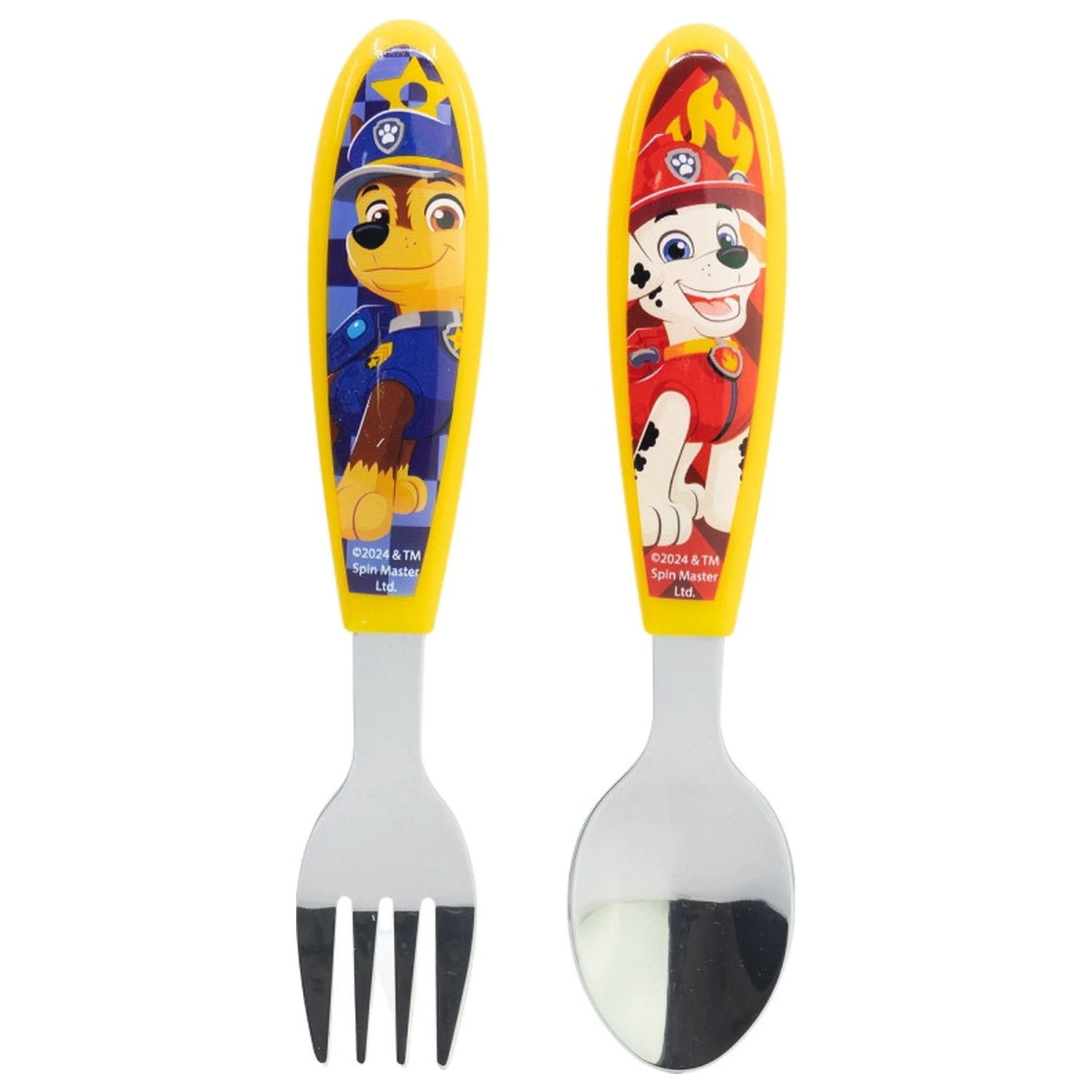 PAW Patrol Rescue Pups kovová ergonomická jídelní sada - 2 kusy fotografii produktu