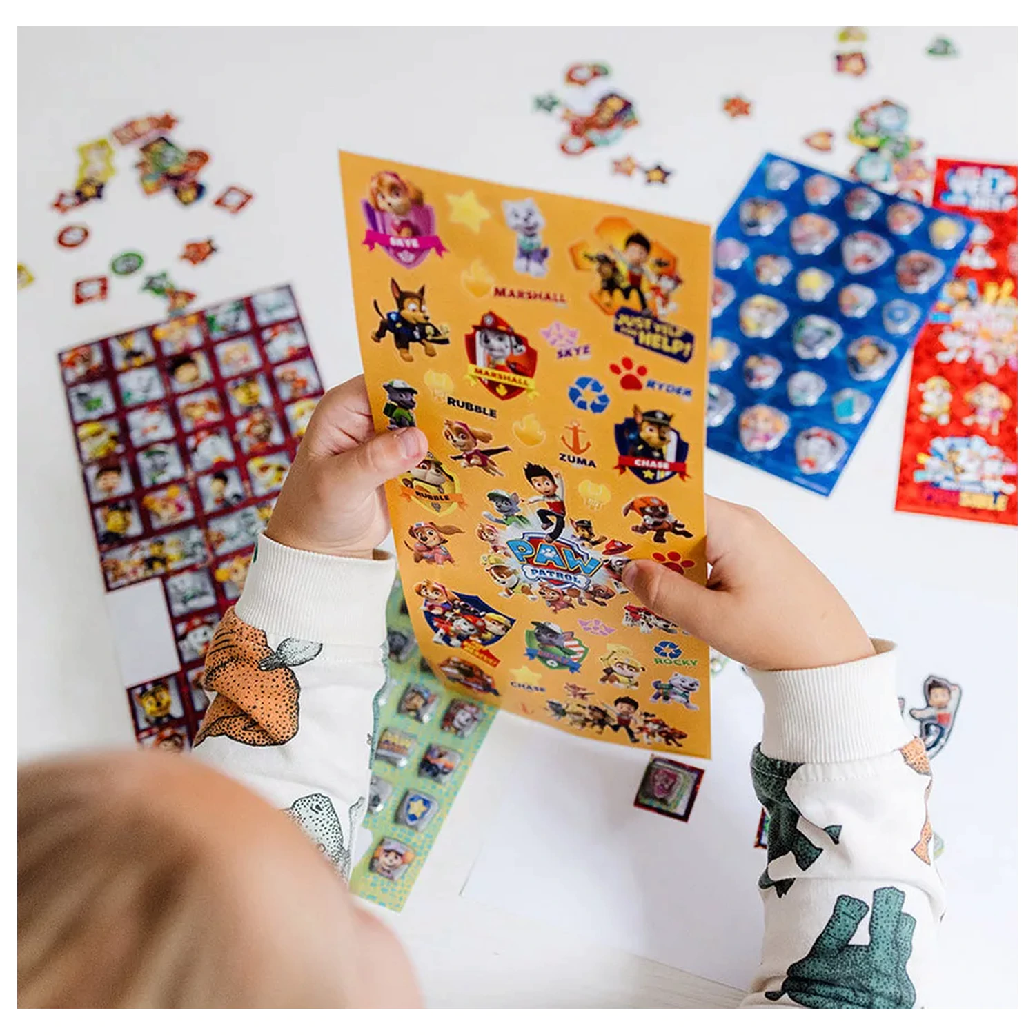 Paw Patrol Rescue Repeat Super Sticker Set s hračkou fotografii produktu