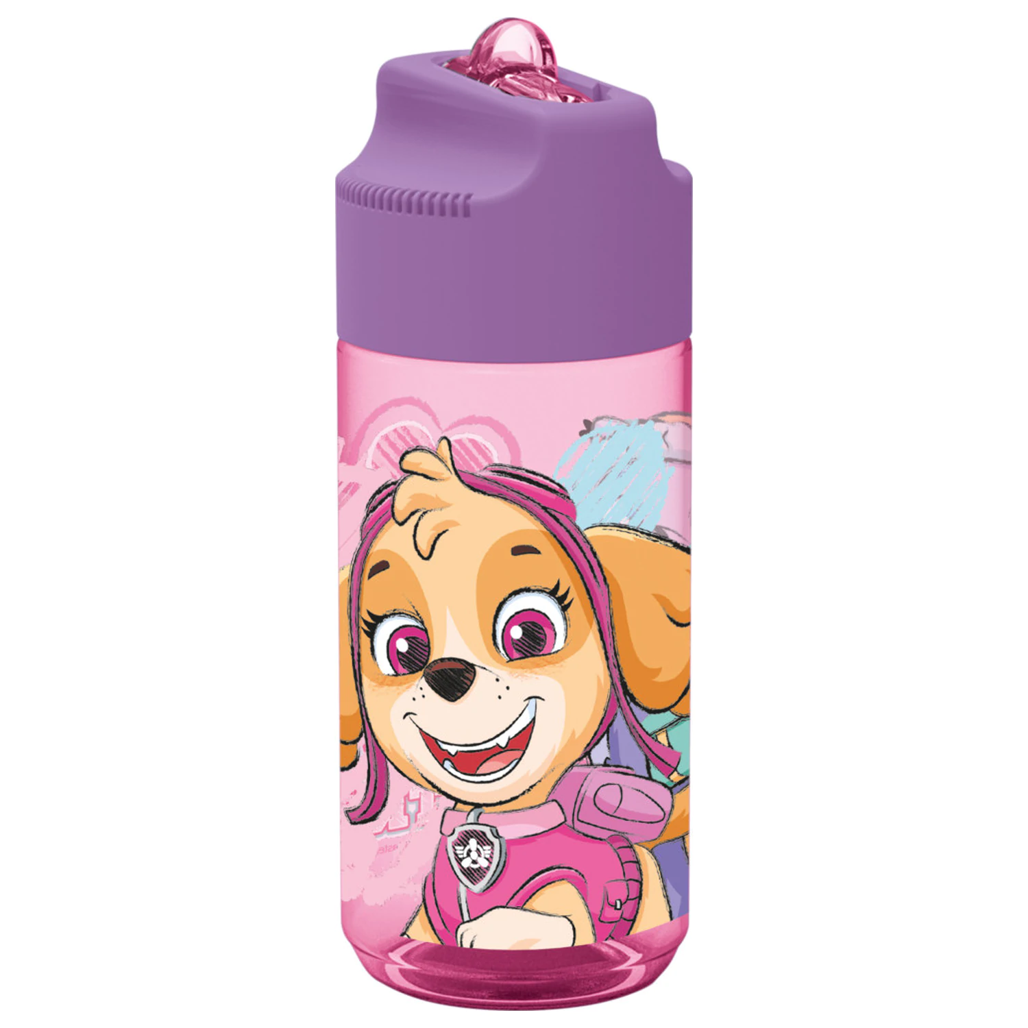 PAW Patrol Sketch Hydro plastová láhev na vodu se brčkem 430 ml fotografii produktu