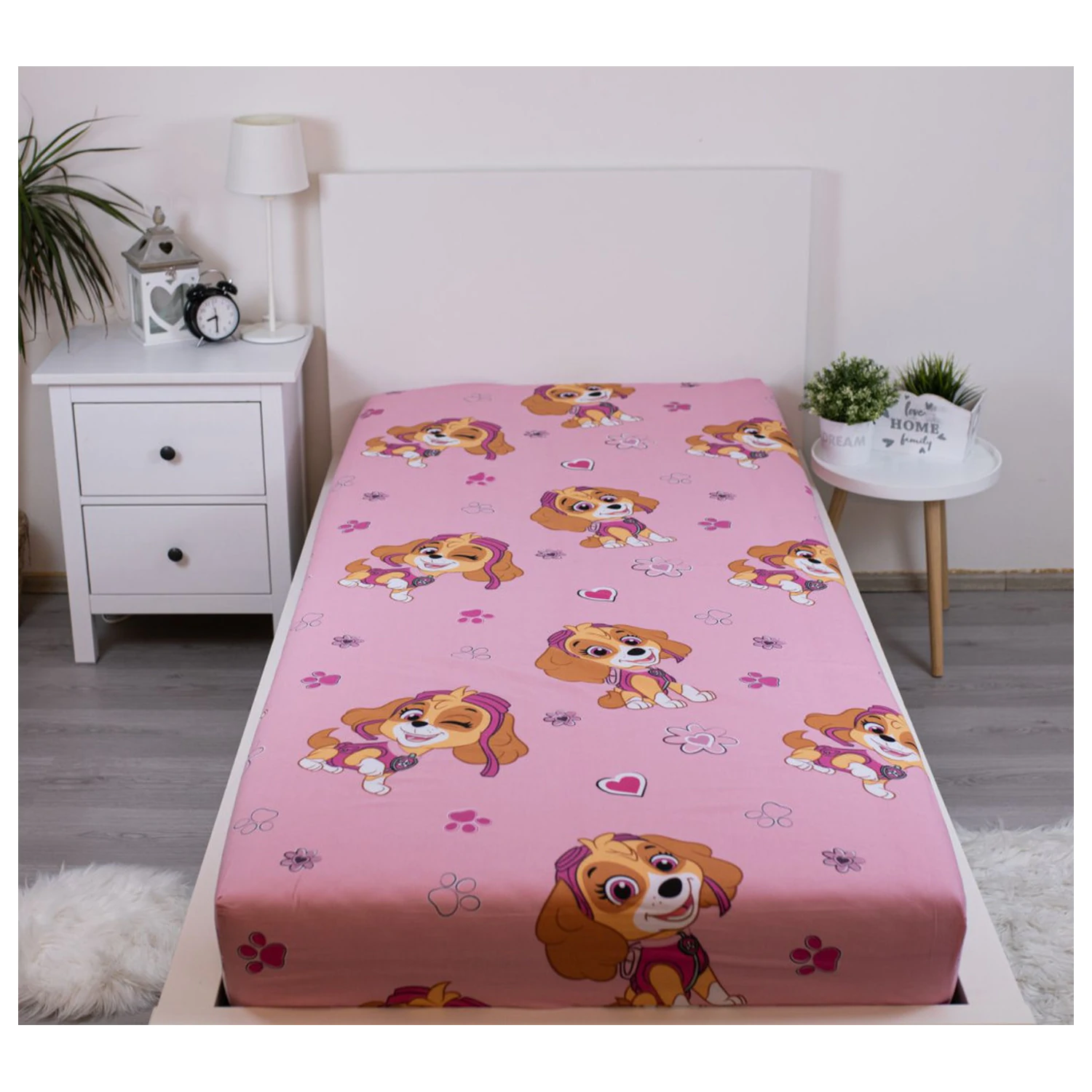 Paw Patrol Skye napínací prostěradlo 90x200 cm fotografii produktu