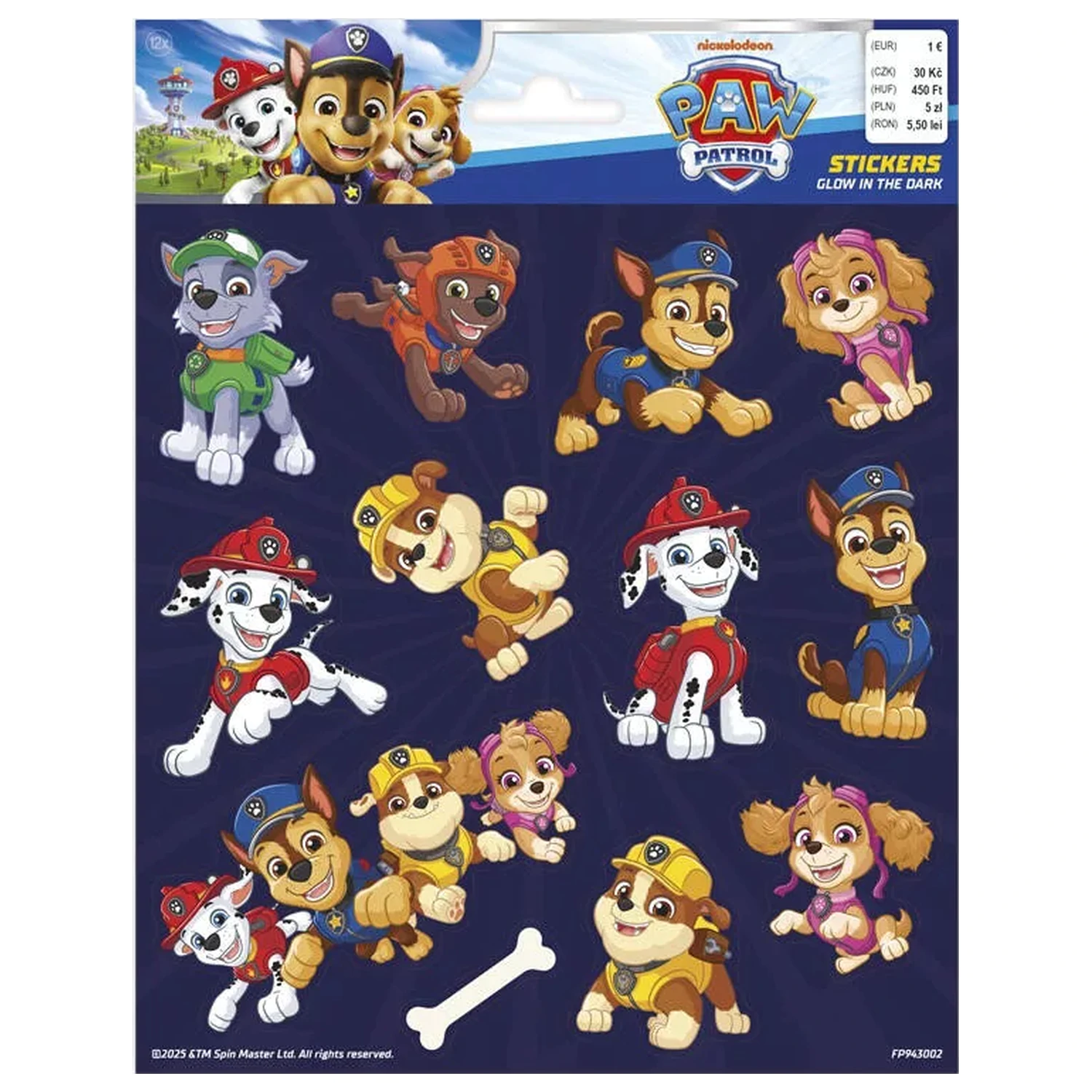 PAW Patrol Team ve tmě svítící samolepka fotografii produktu