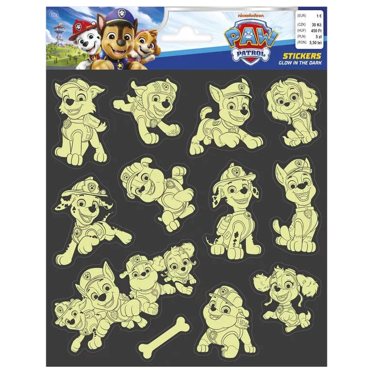 PAW Patrol Team ve tmě svítící samolepka fotografii produktu