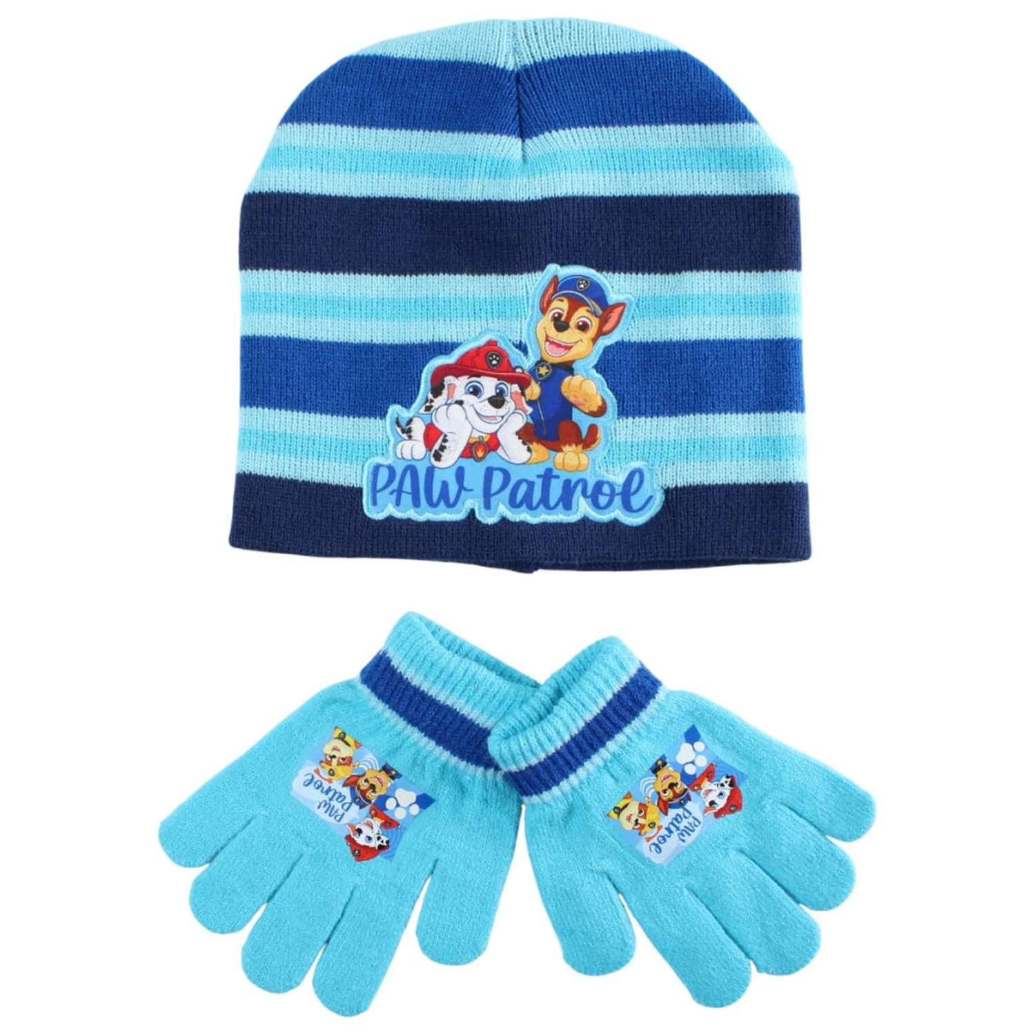 Tlapková patrola Team Winter dětská čepice + rukavice sada fotografii produktu