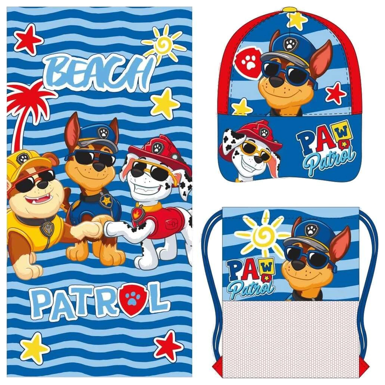 Sada ručníku, tašky a kšiltovky Paw Patrol fotografii produktu