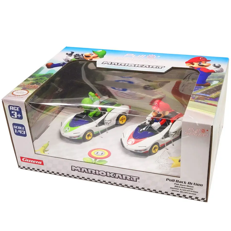 Mario Kart Mario + Yoshi tahací sada 2 auta fotografii produktu