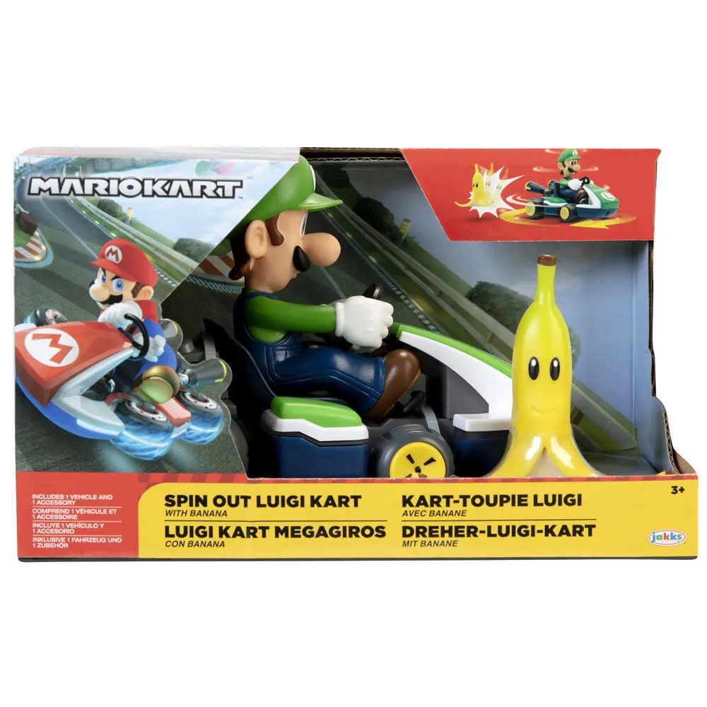 Mario Kart figurka Luigi Kart s otočkou 6cm fotografii produktu