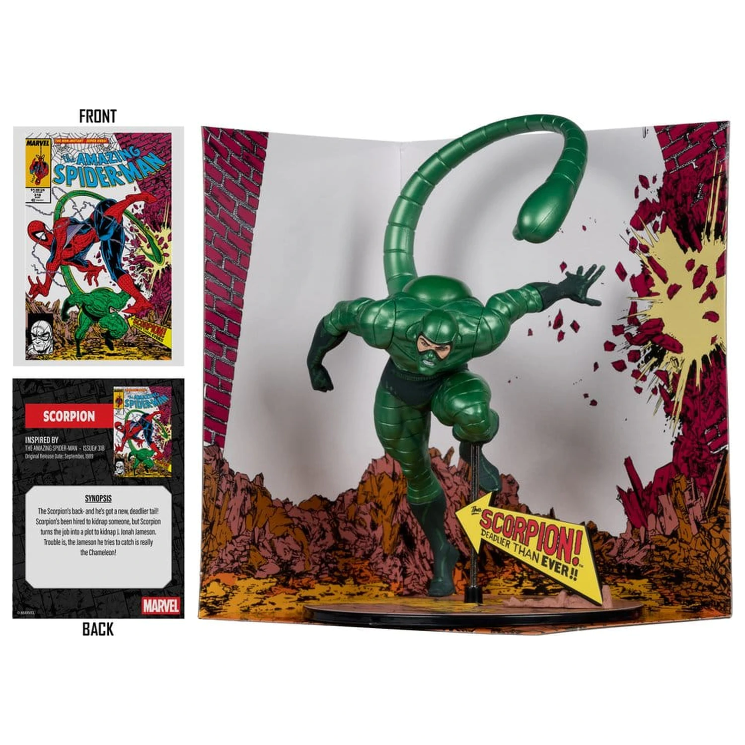 Marvel PVC Socha 1/10 Scorpion (Metallic) (The Amazing Spider-Man #318) (Gold Label) 18 cm fotografii produktu