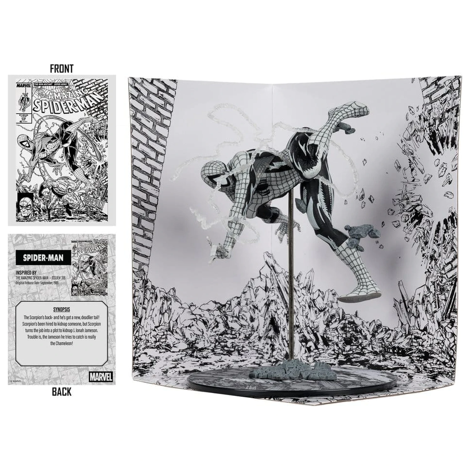 Marvel PVC socha 1/10 Spider-Man (Line Art) (The Amazing Spider-Man #318) (Gold Label) 17 cm fotografii produktu