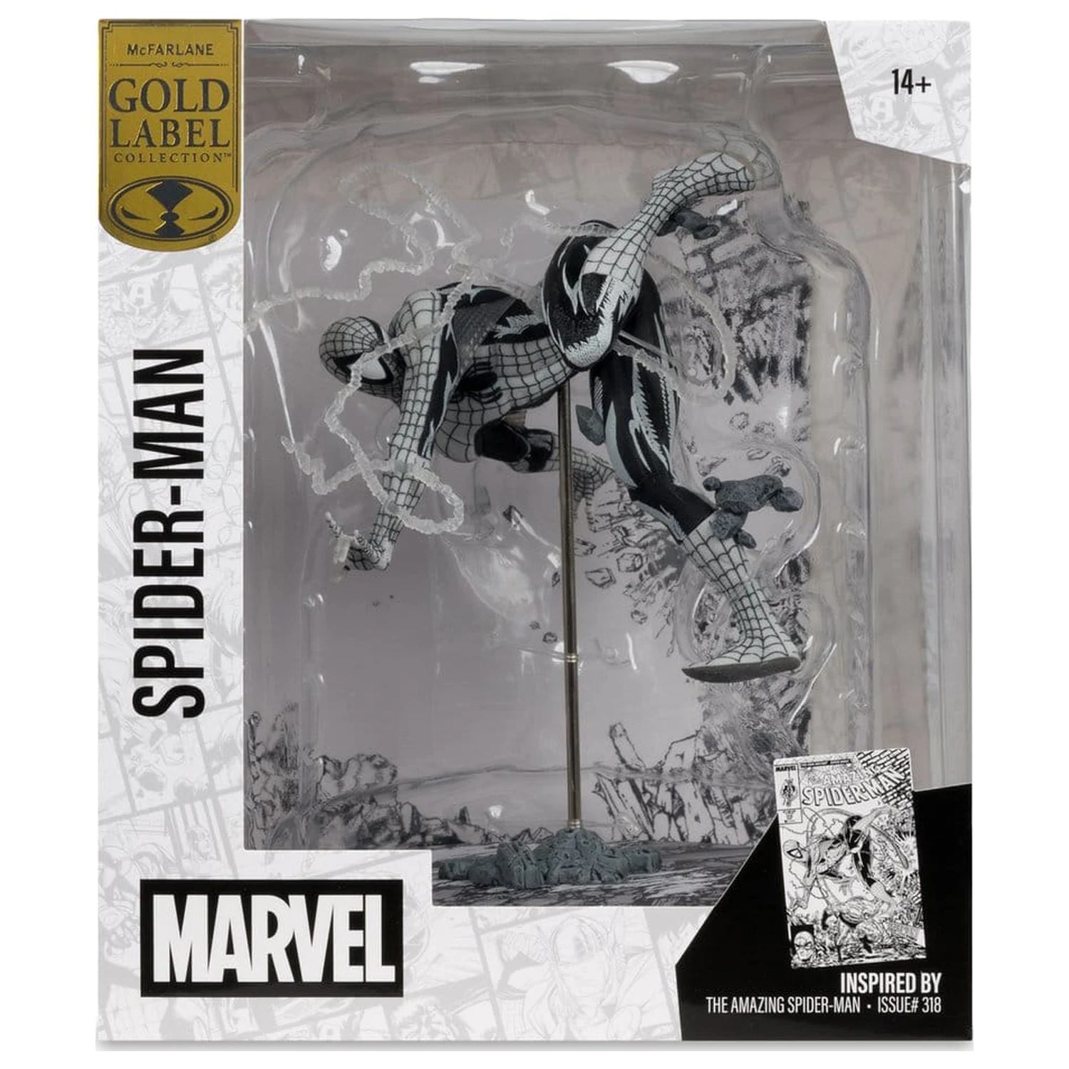 Marvel PVC socha 1/10 Spider-Man (Line Art) (The Amazing Spider-Man #318) (Gold Label) 17 cm fotografii produktu