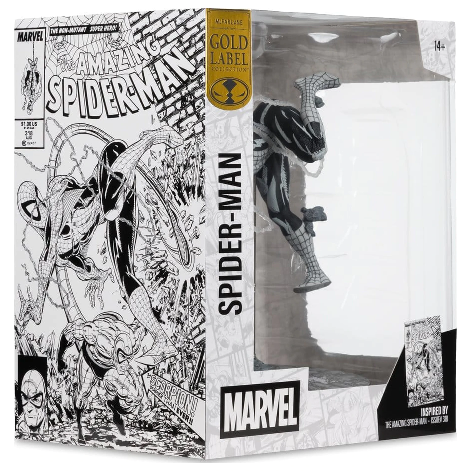 Marvel PVC socha 1/10 Spider-Man (Line Art) (The Amazing Spider-Man #318) (Gold Label) 17 cm fotografii produktu